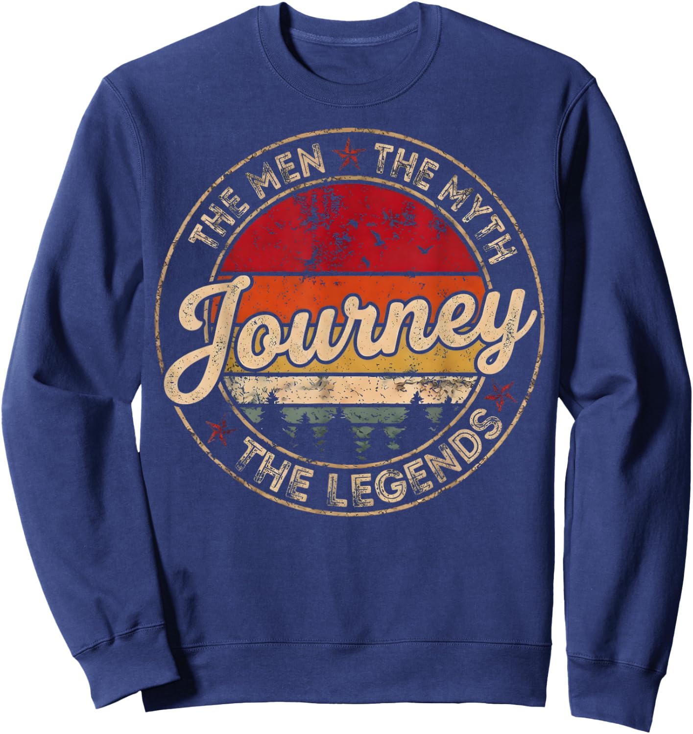 Vintage The Men The Myth Journey Legends Gifts Women Sweatshirt - Sweatshirt | Navy