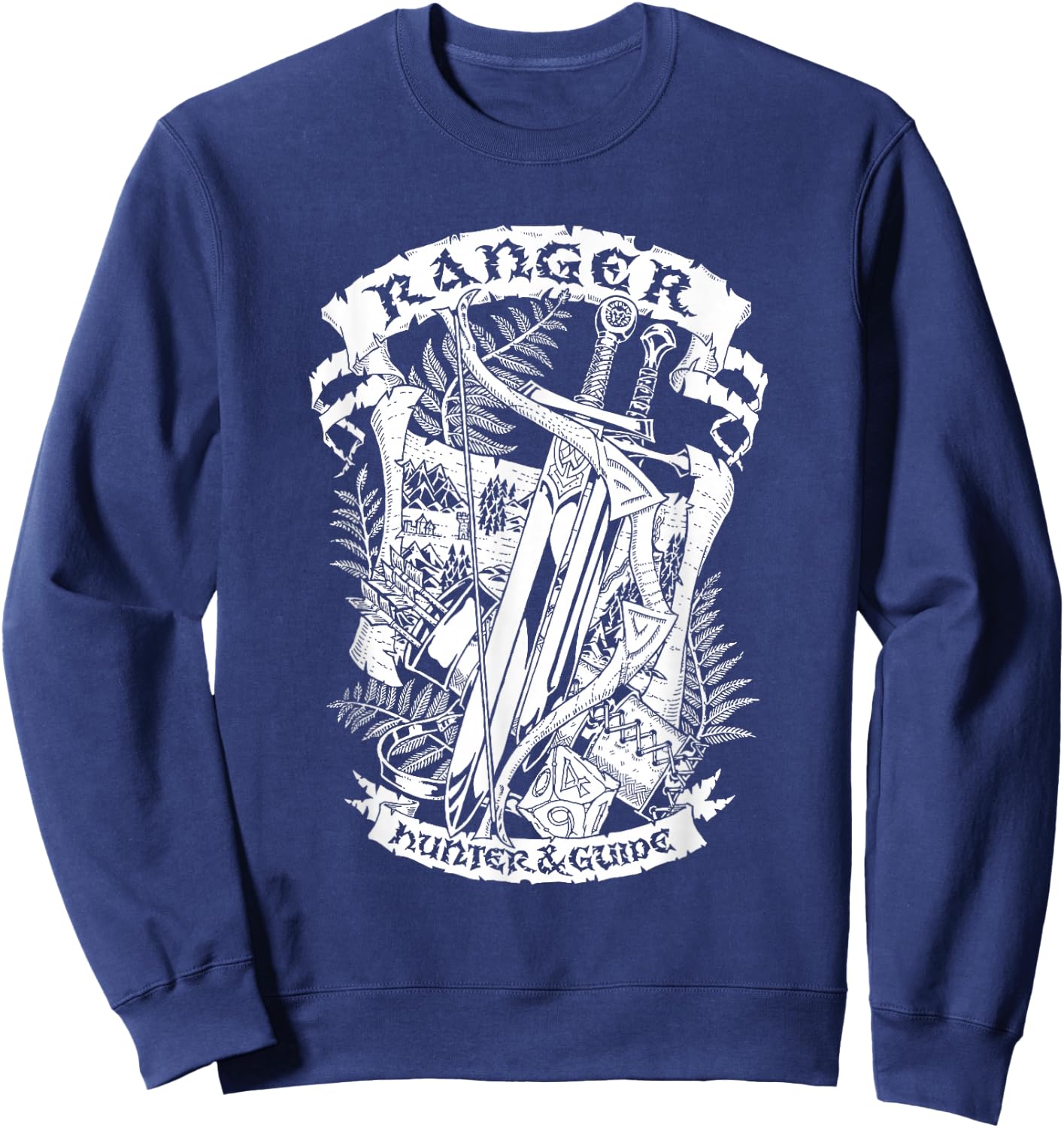 Fantasy Role-Playing Game (RPG) Ranger Sweatshirt - Sweatshirt | Navy