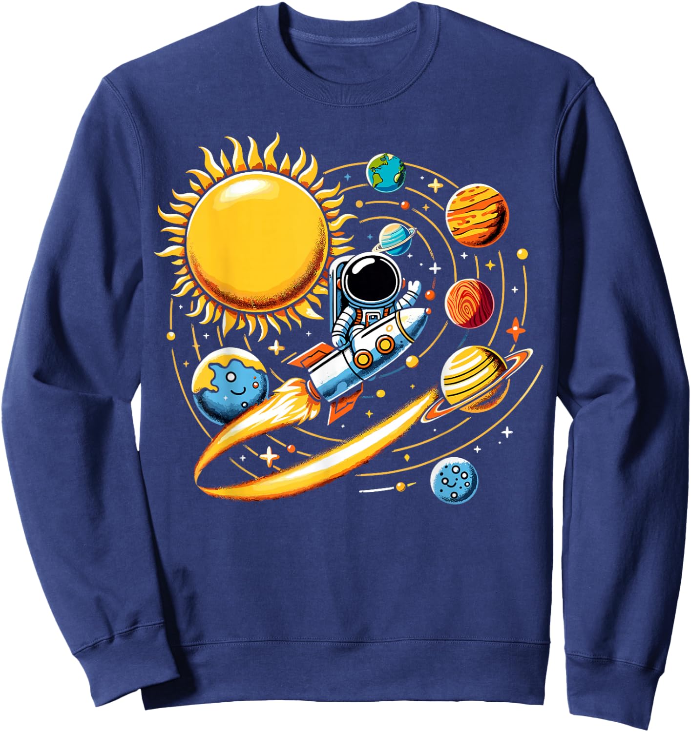 Solar System Planets Science Space Astronaut Sweatshirt - Sweatshirt | Navy