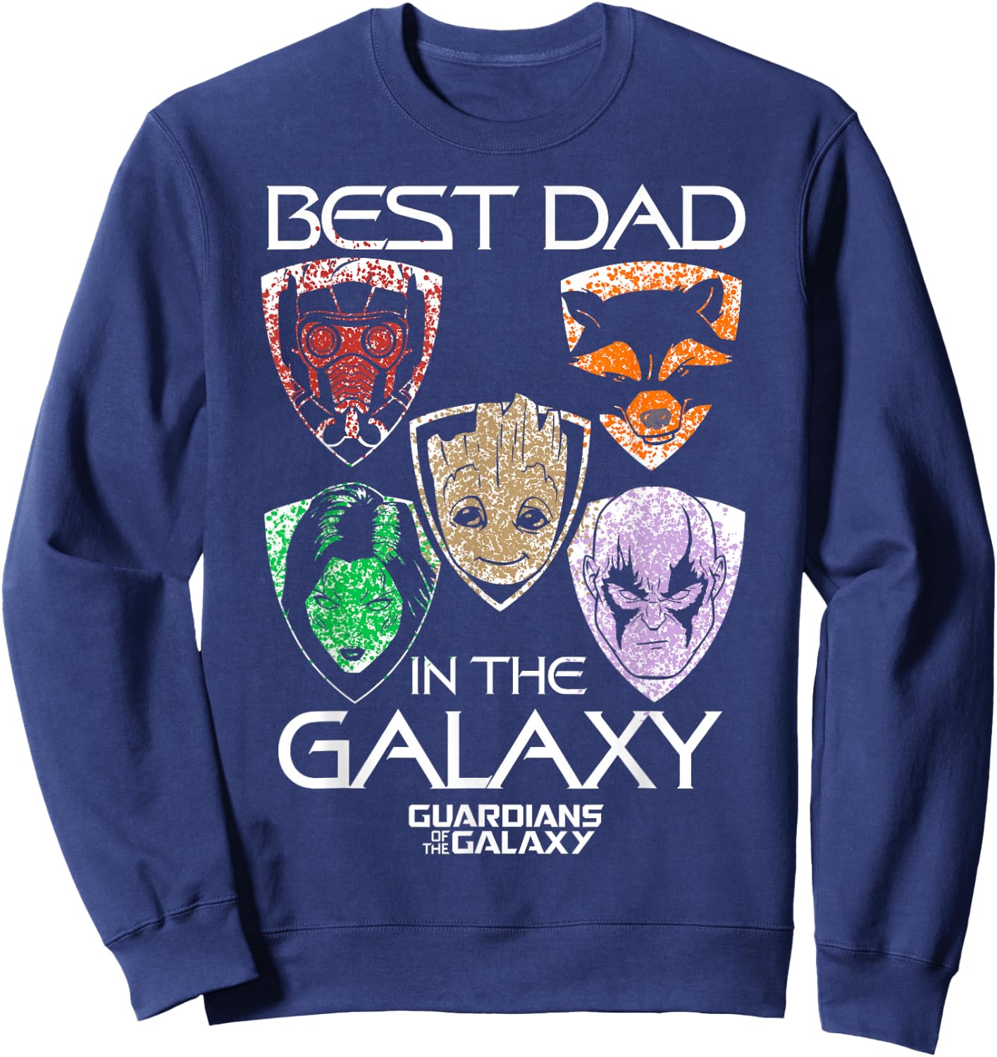 Marvel Guardians of The Galaxy Best Dad Father's Day Sweatshirt - Sweatshirt | Navy