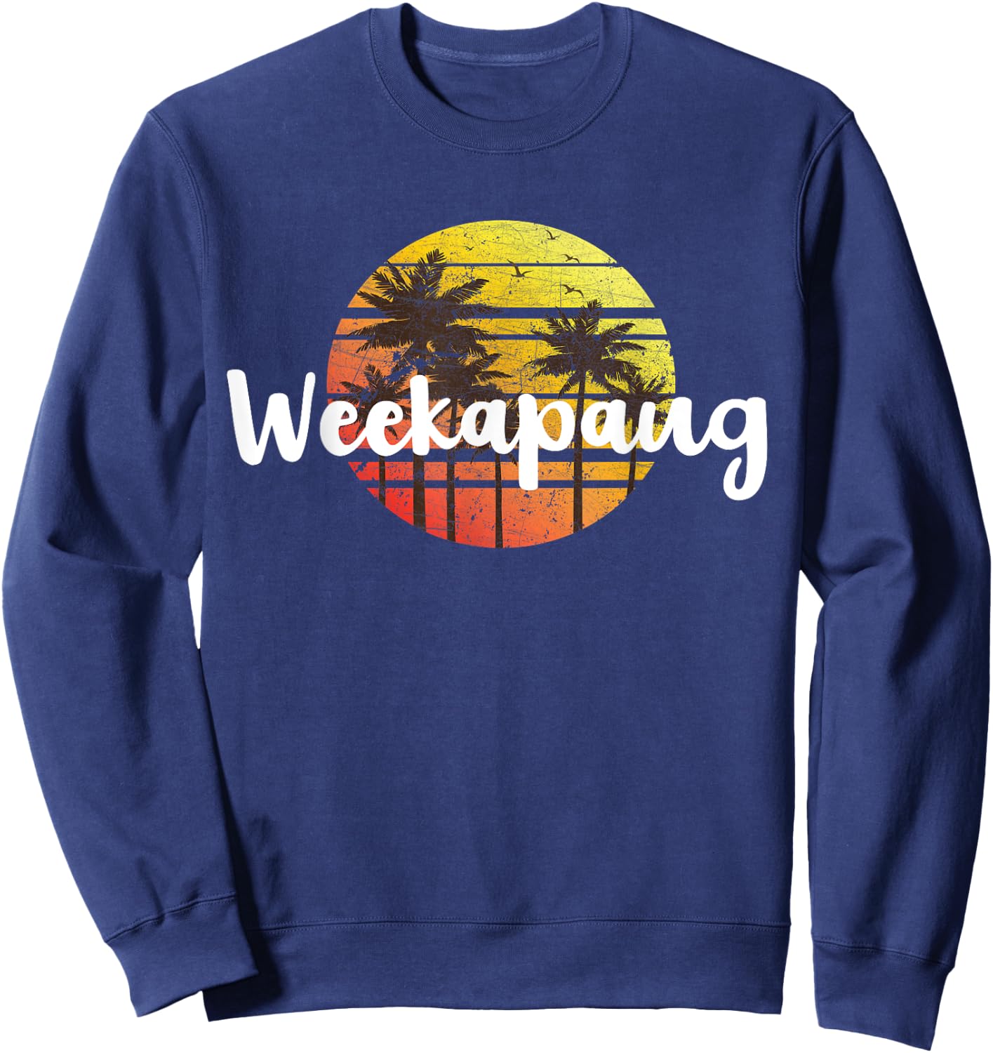 WEEKAPAUG Beach Sunset Vacation Souvenir Shirt Women Kids Sweatshirt - Sweatshirt | Navy