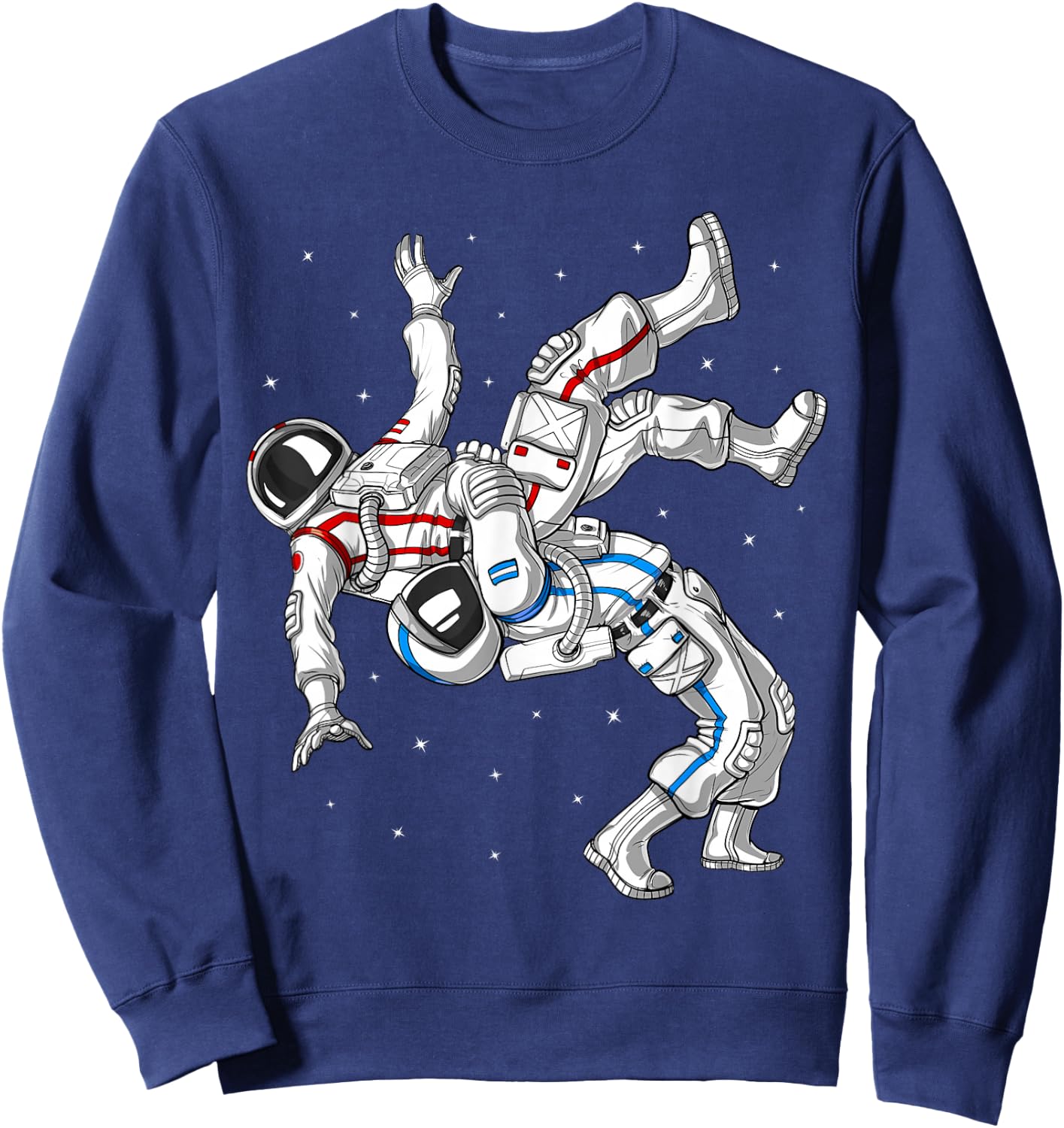 Astronauts Wrestling Jiu-Jitsu Judo Martial Arts Wrestlers Sweatshirt - Sweatshirt | Navy