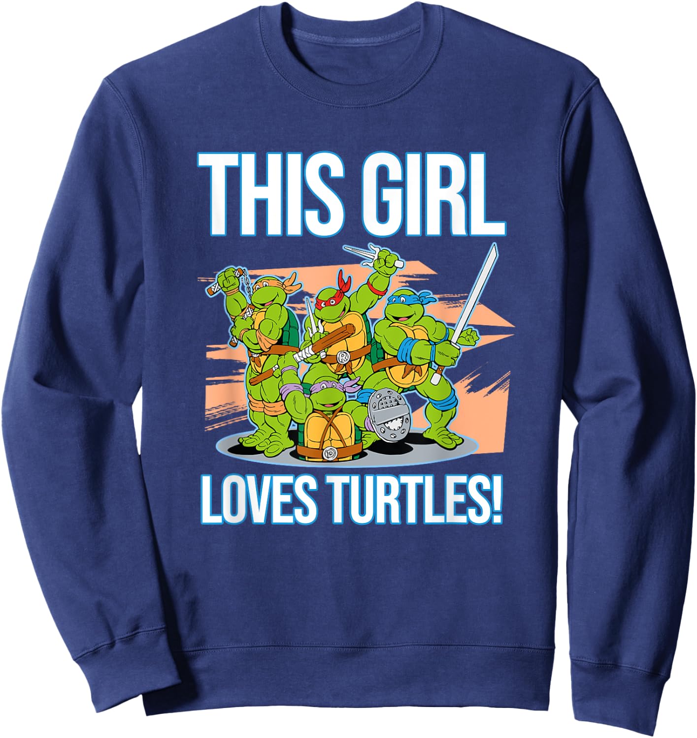 Mademark x Teenage Mutant Ninja Turtles - This Girl Loves Turtles Sweatshirt - Sweatshirt | Navy