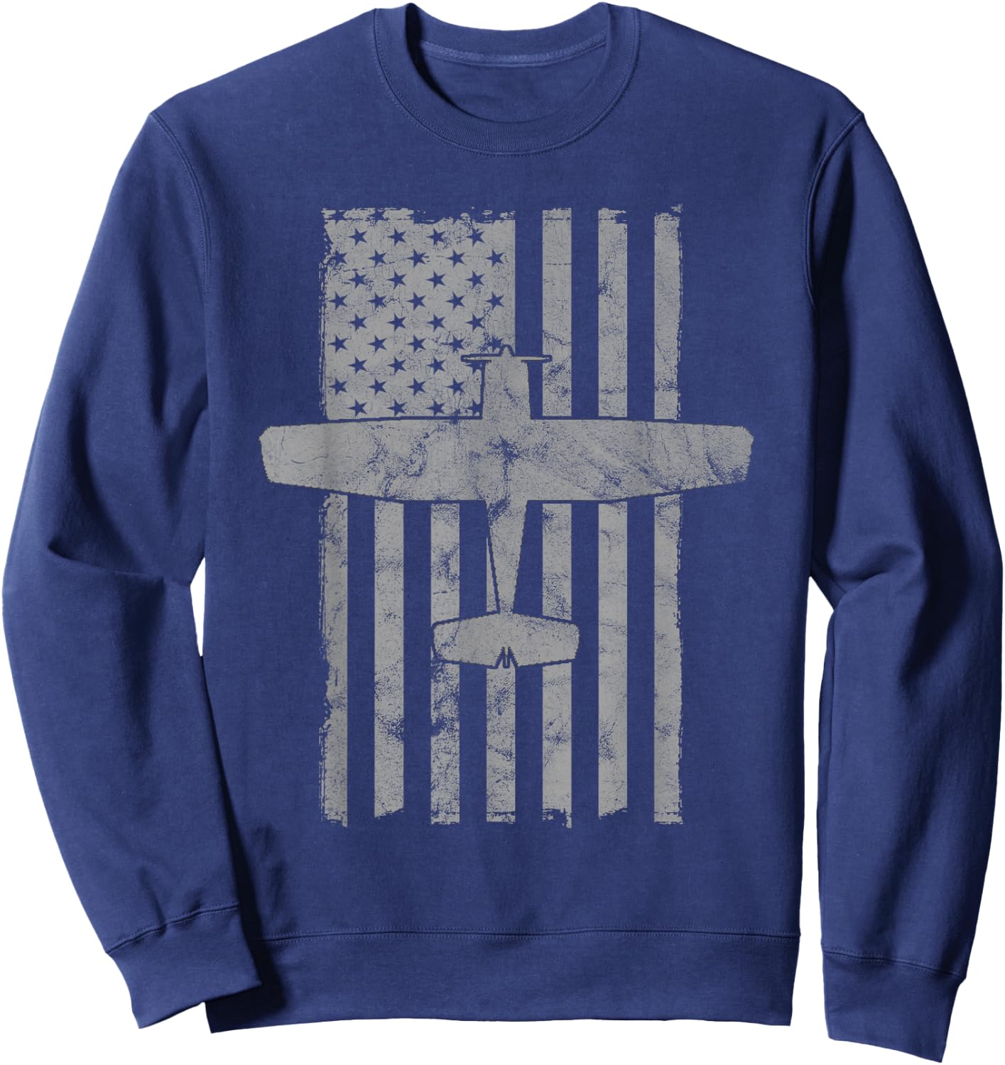 C-150 Airplane Vintage Flag Private Pilot Sweatshirt - Sweatshirt | Navy