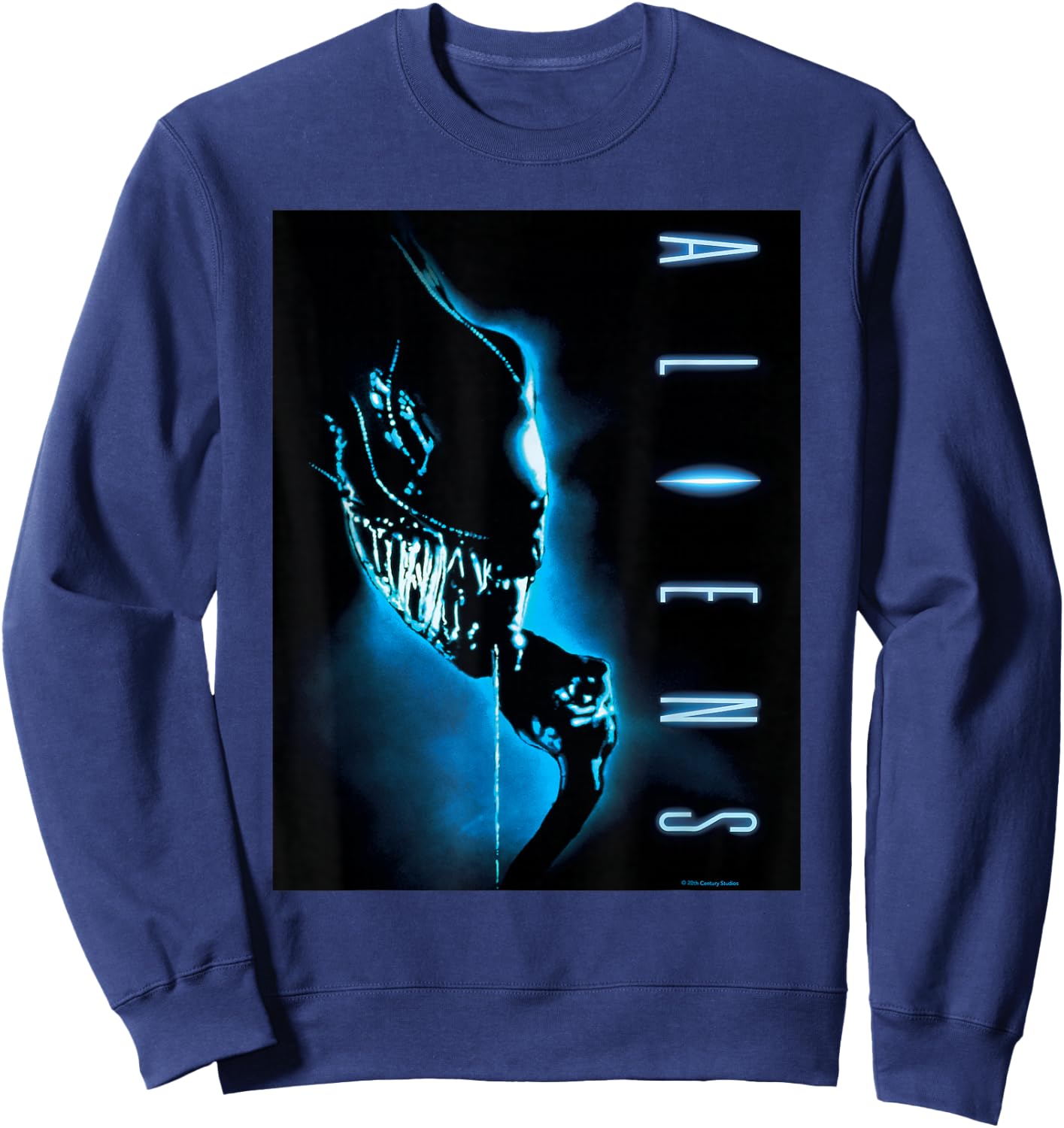 Aliens Xenomorph Retro Movie Poster Sweatshirt - Sweatshirt | Navy