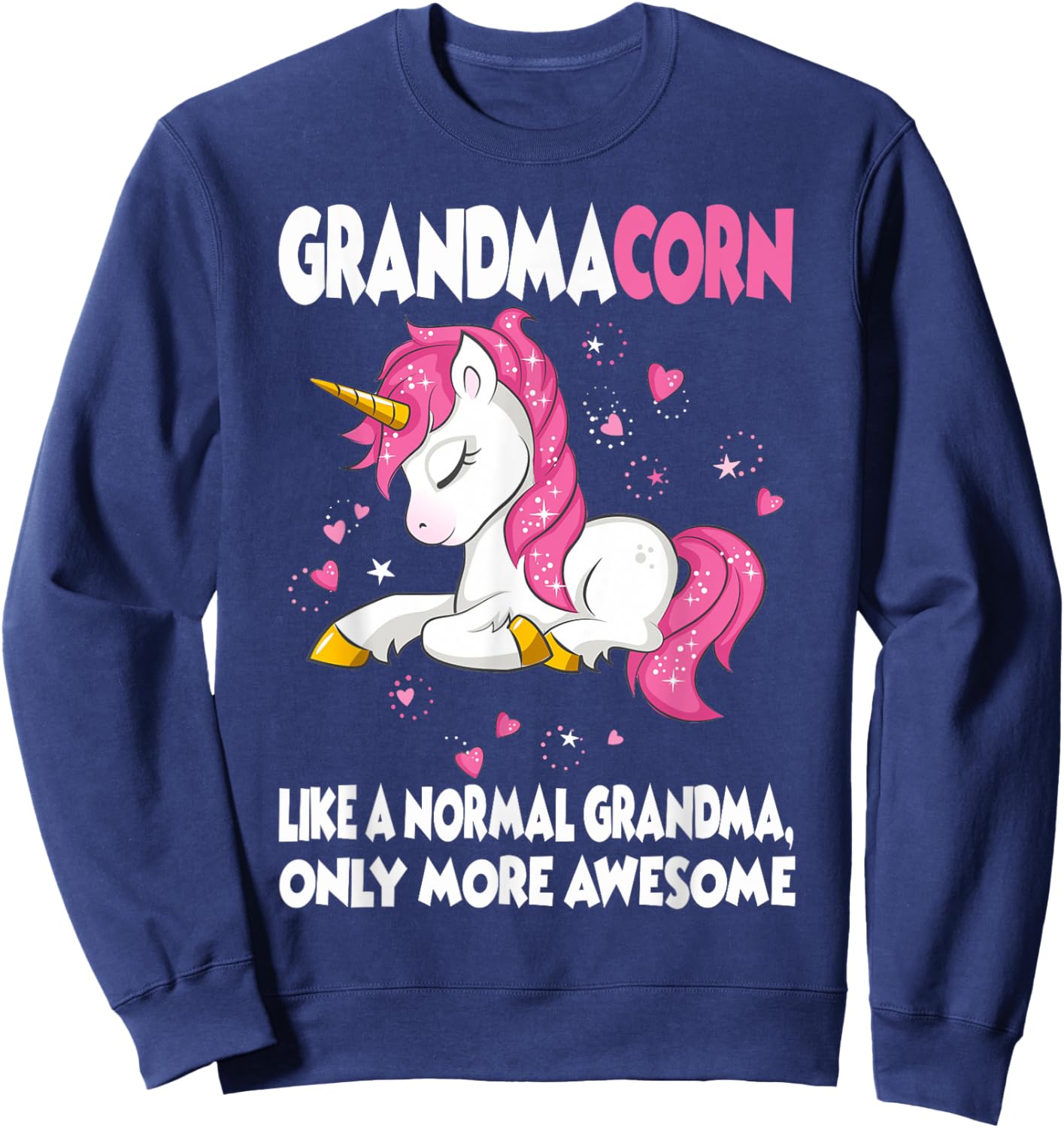 Grandmacorn Cute Unicorn Lover Mother Day Grandma Sweatshirt - Sweatshirt | Navy