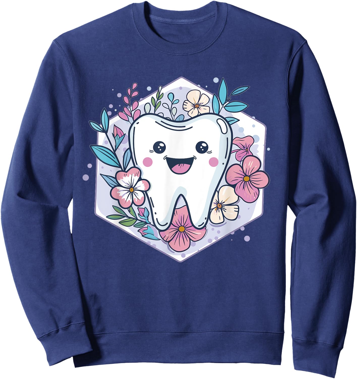 Cute Tooth I Kids Tooth Sweatshirt - Sweatshirt | Navy