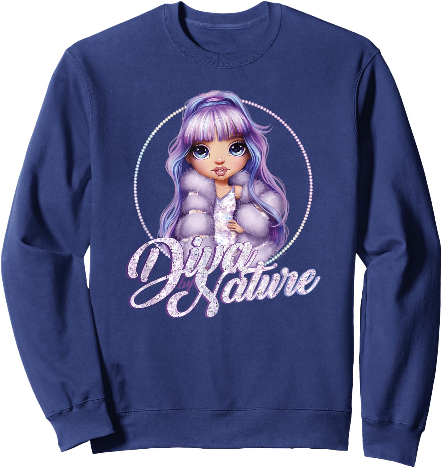 Rainbow High Violet Diva By Nature Poster Sweatshirt - Sweatshirt | Navy