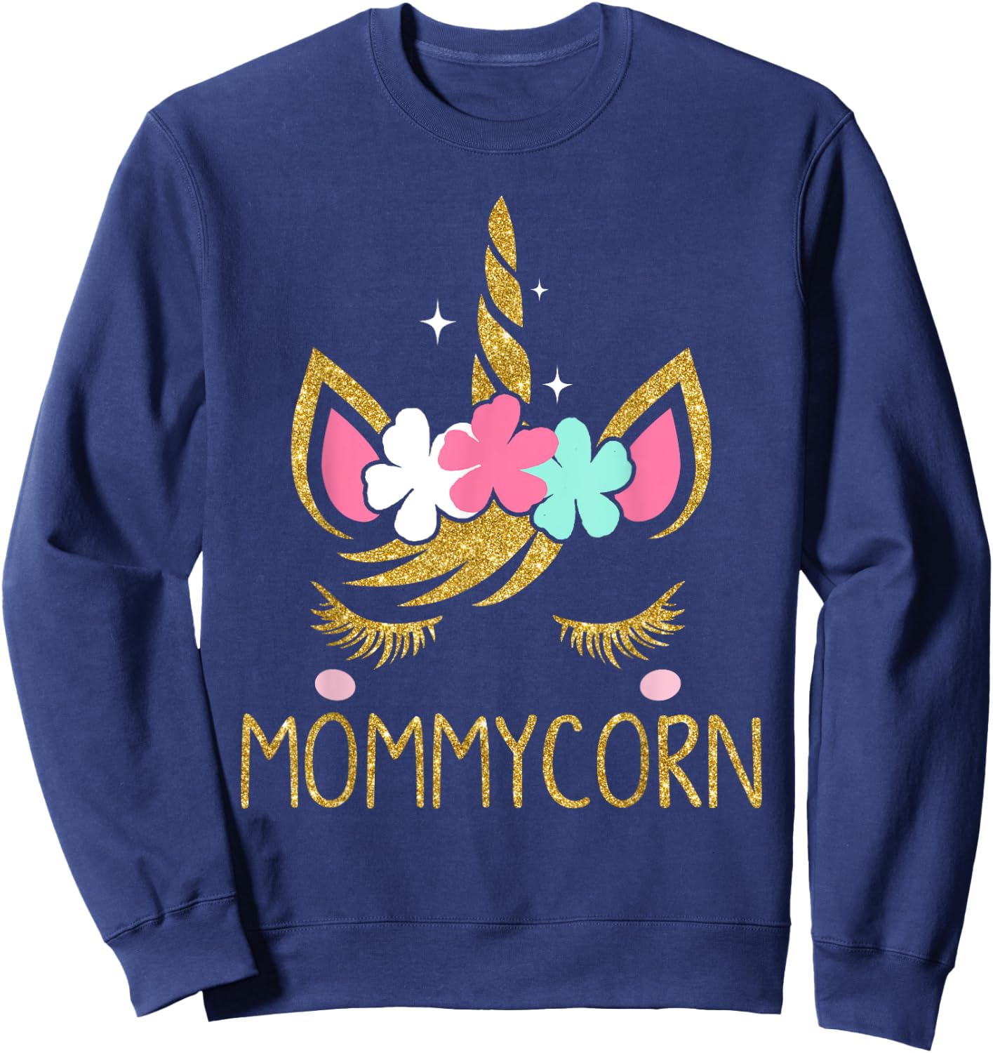 Mommycorn Unicorn Mommy Mother's Day Gift Sweatshirt - Sweatshirt | Navy