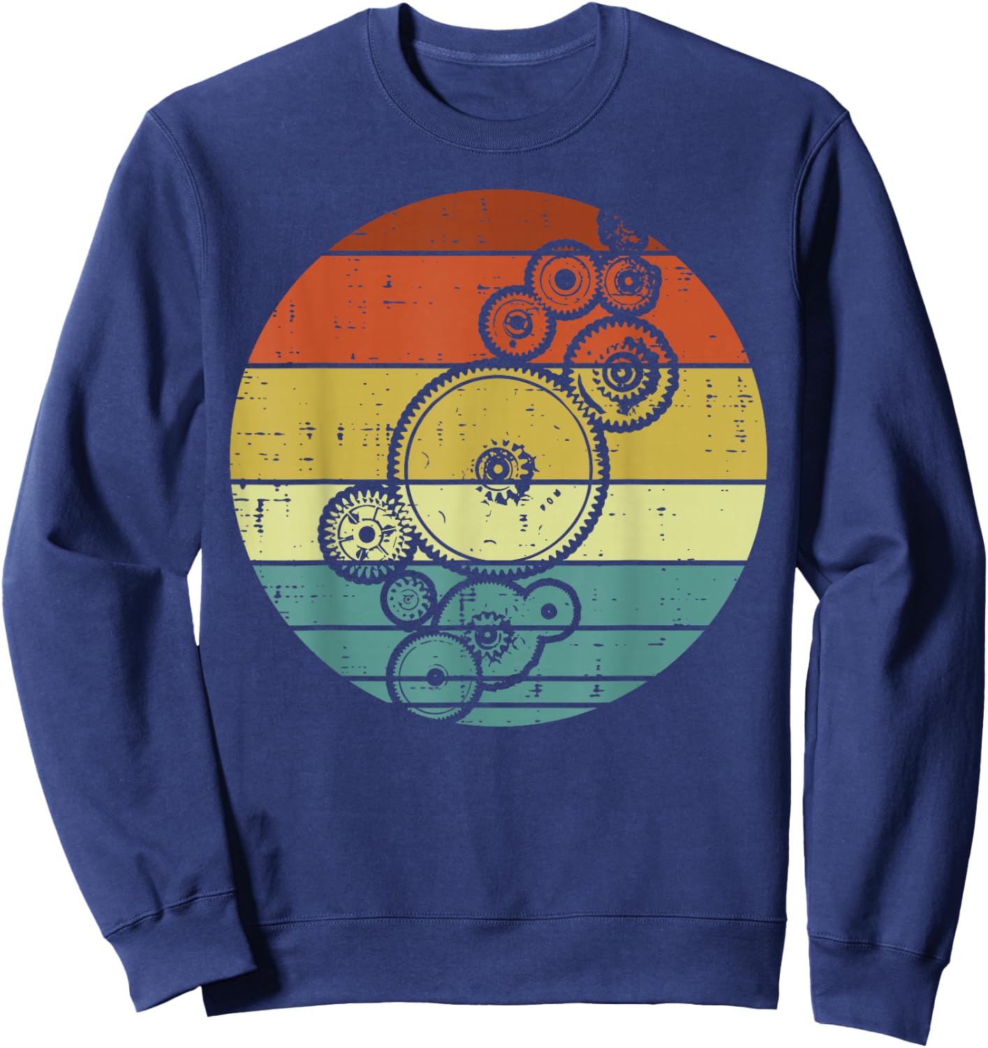 Gear Car Boys Retro Car Technician Car Mechanic Garage Men Sweatshirt - Sweatshirt | Navy