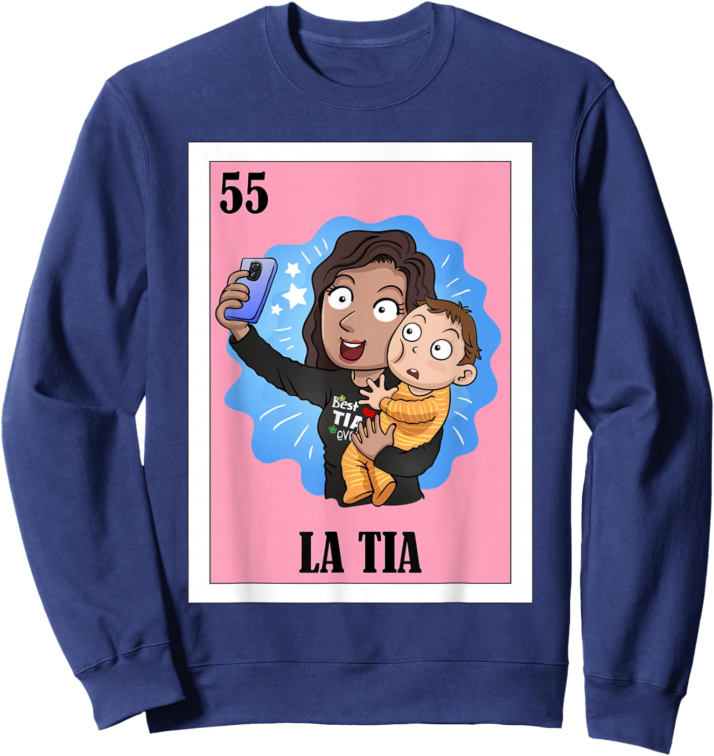 Funny Mexican Design for Aunt - La Tia Sweatshirt - Sweatshirt | Navy
