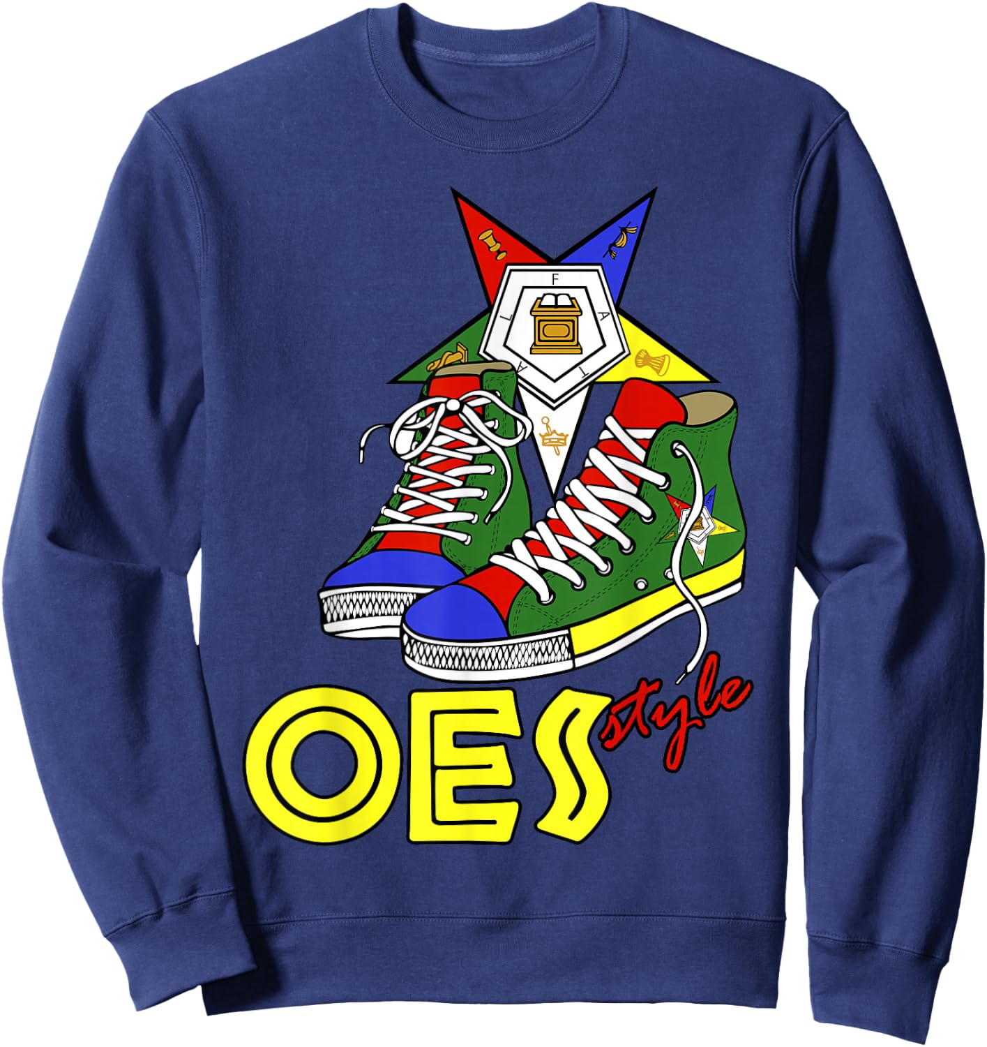 OES High top Sneaker Style of The Eastern Star Parents' Day Sweatshirt - Sweatshirt | Navy