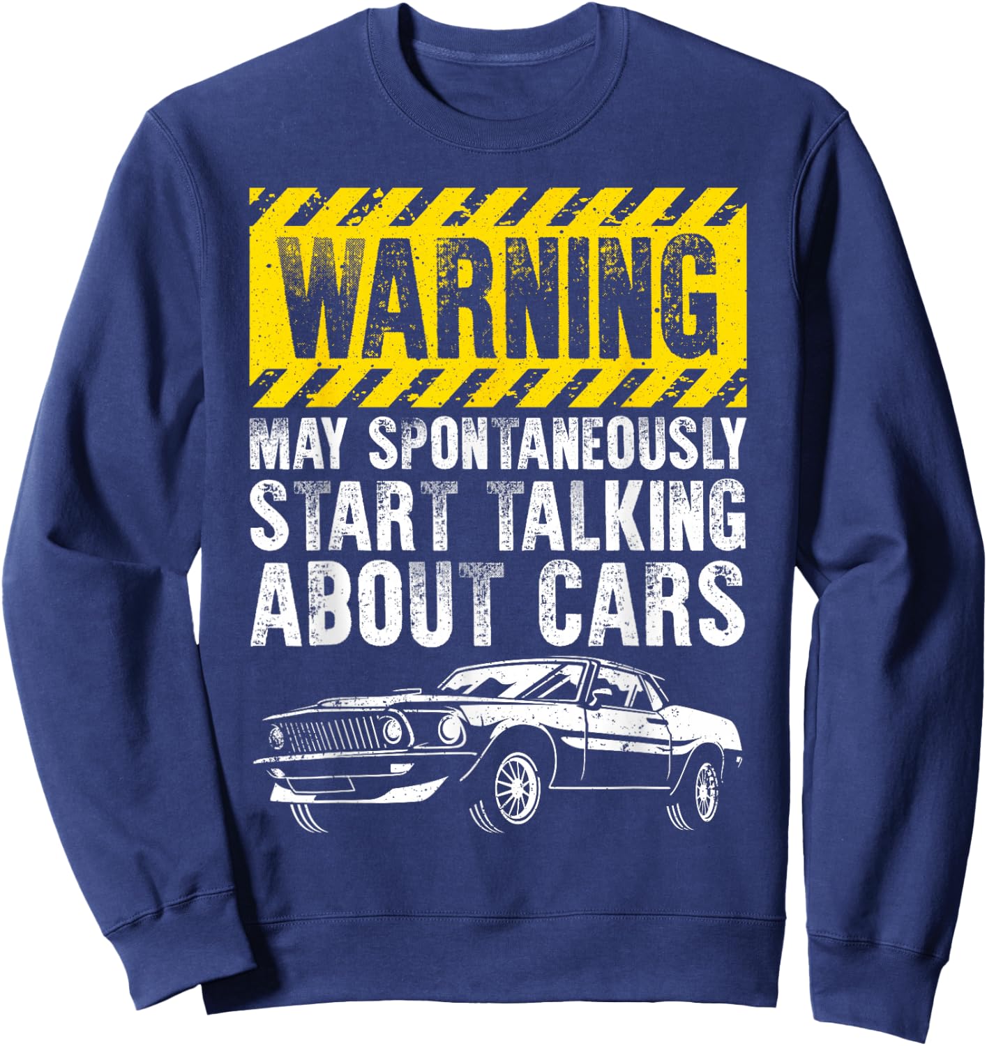 Funny Car Art Automobile Engine Garage Technician Sweatshirt - Sweatshirt | Navy