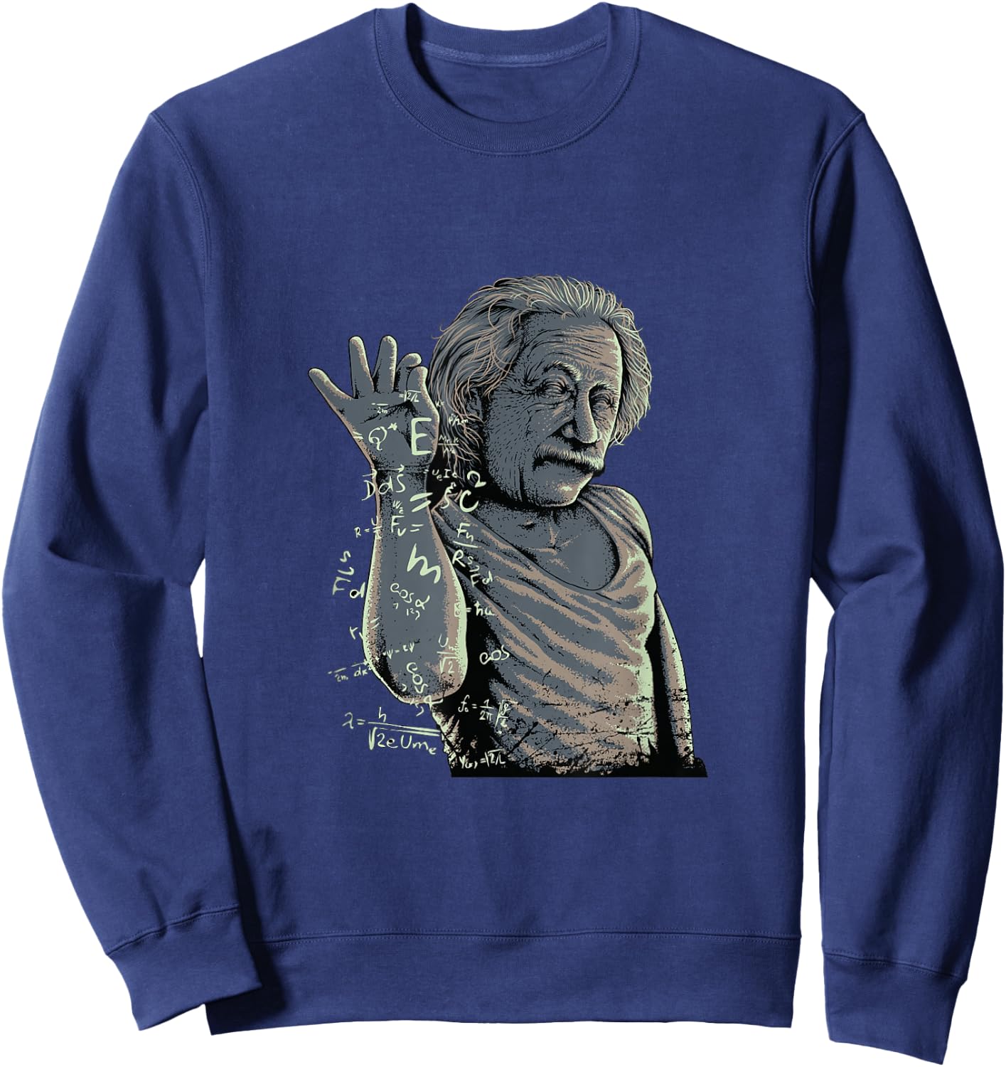 Famous Physicist Albert Motif , E MC Gift Sweatshirt - Sweatshirt | Navy