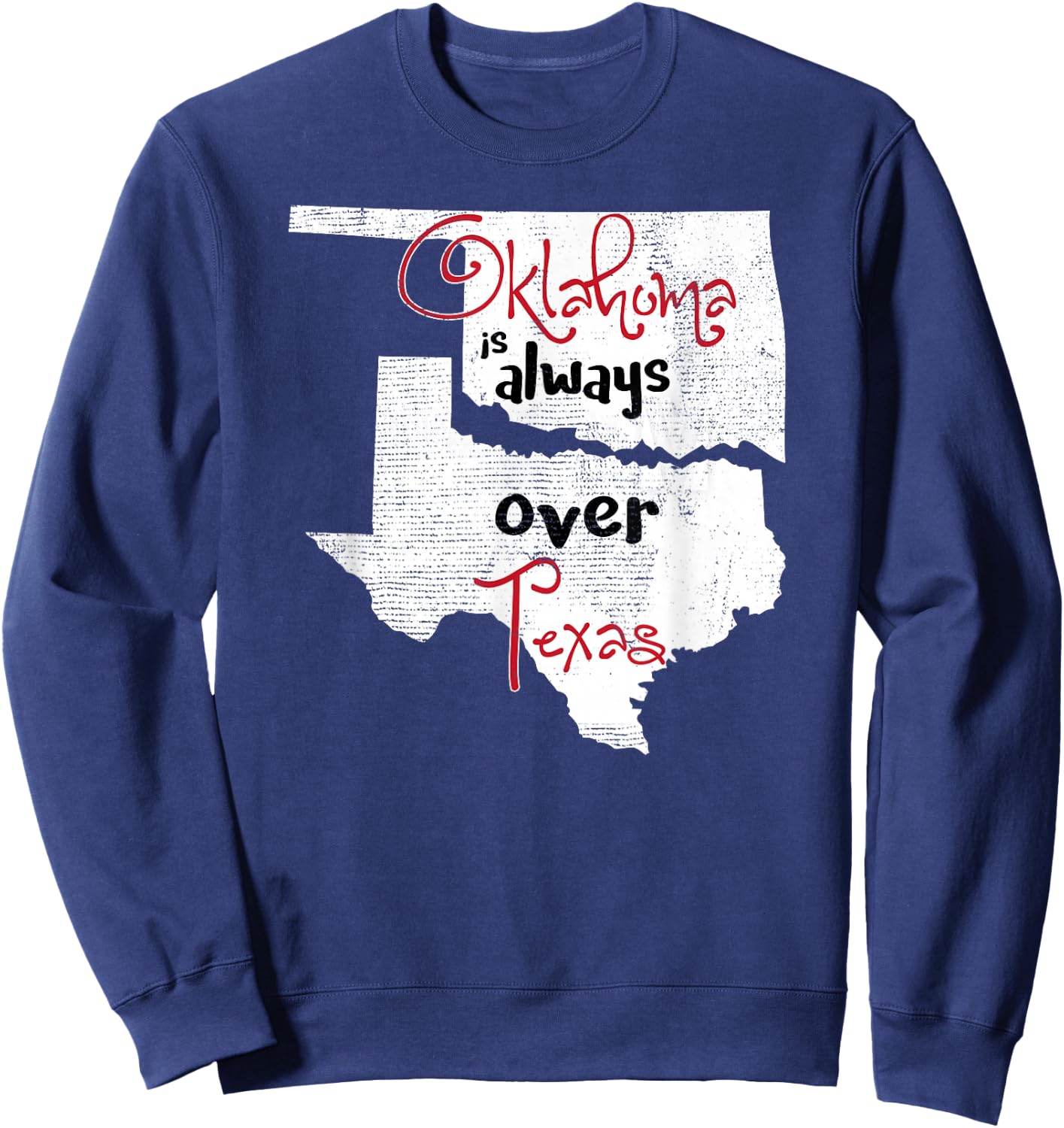 Oklahoma Texas Rivals Okie Distressed Sweatshirt - Sweatshirt | Navy