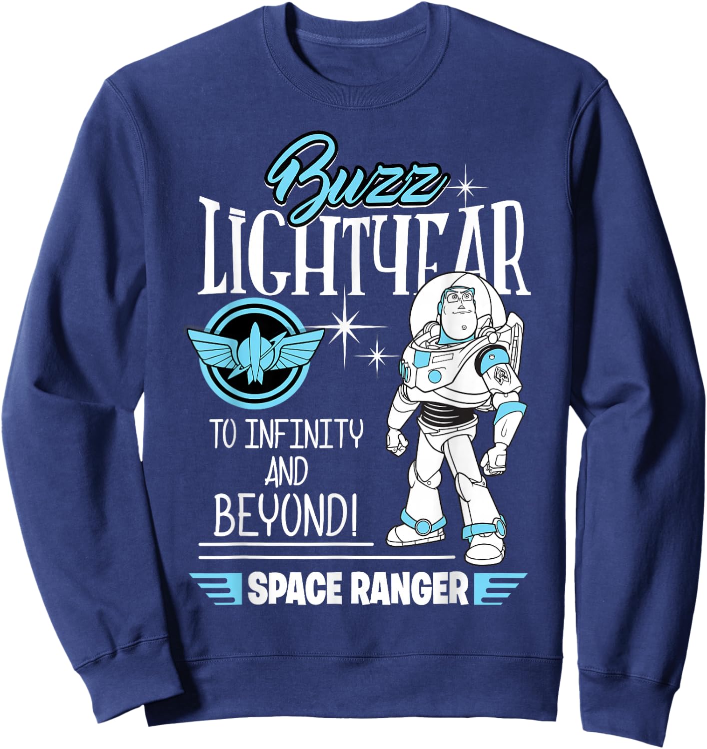 Disney Pixar Toy Story Retro Buzz Lightyear Space Ranger Sweatshirt - Sweatshirt | Navy