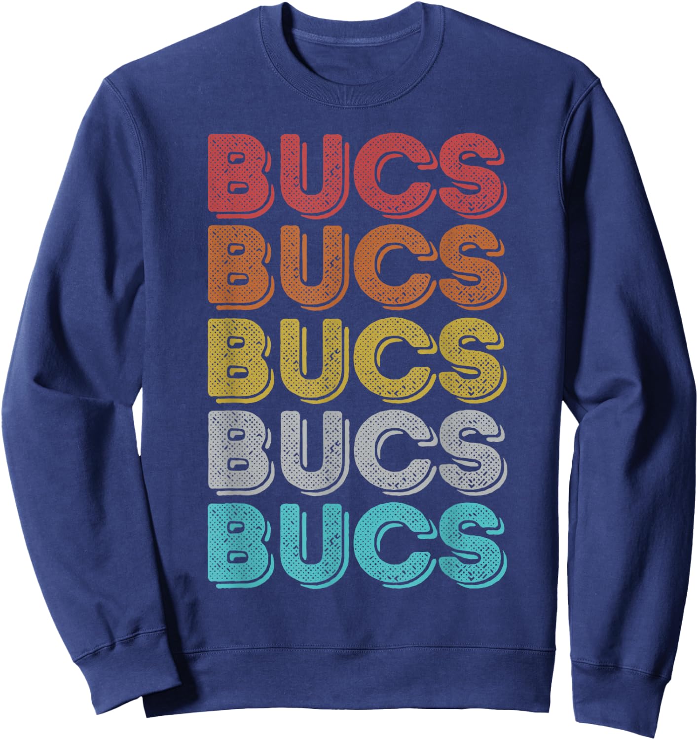 Vintage Retro Bucs Sweatshirt - Sweatshirt | Navy