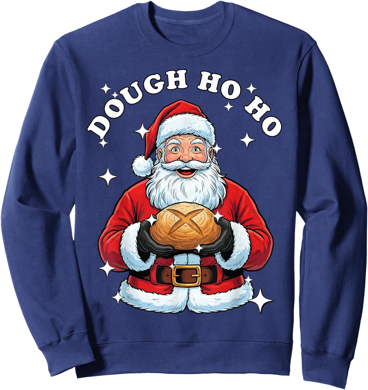 Sourdough Bread Christmas, Baker Santa Sourdough Sweatshirt - Sweatshirt | Navy