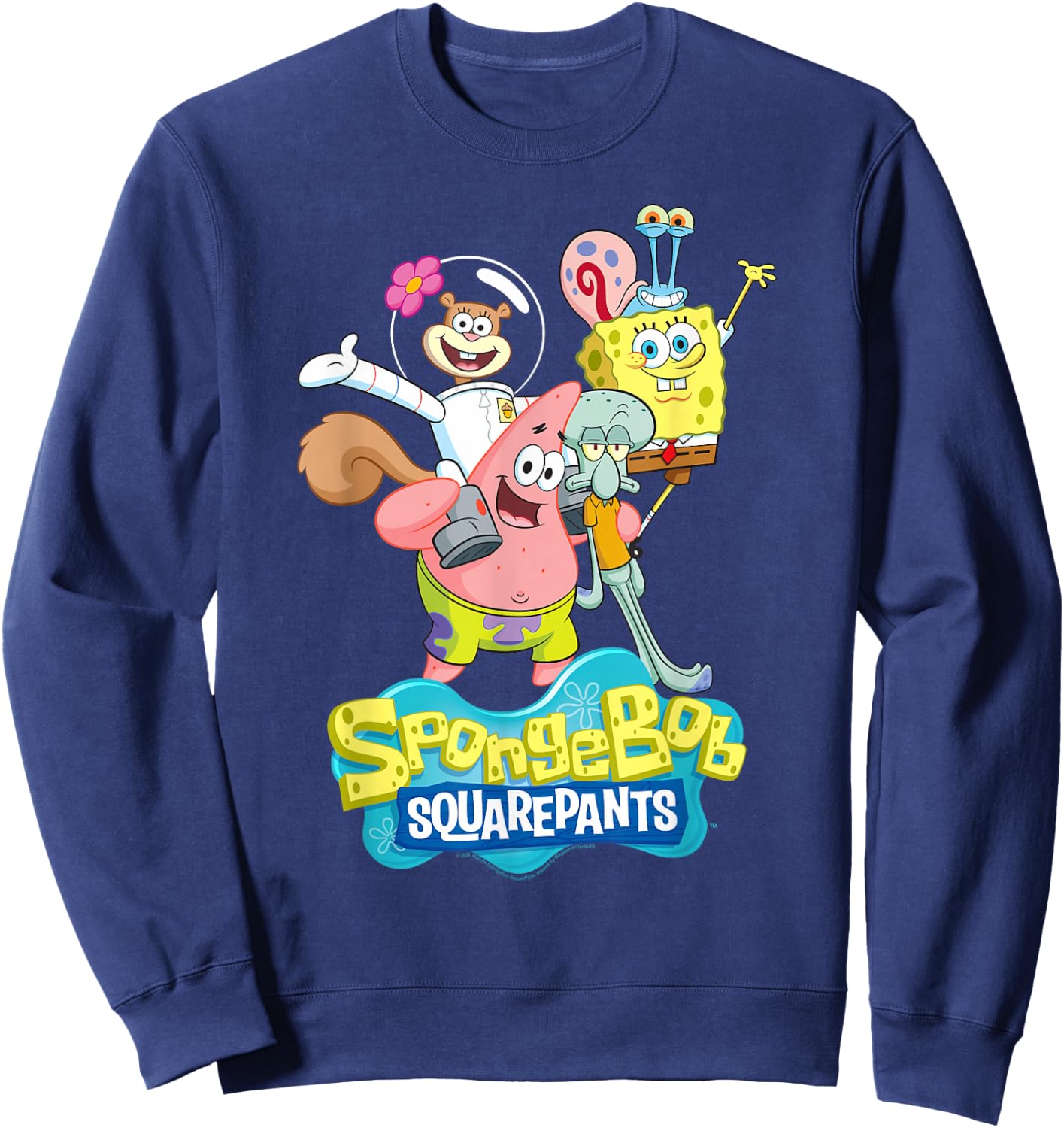 SpongeBob SquarePants Sandy, Patrick, Gary and Squidward Sweatshirt - Sweatshirt | Navy