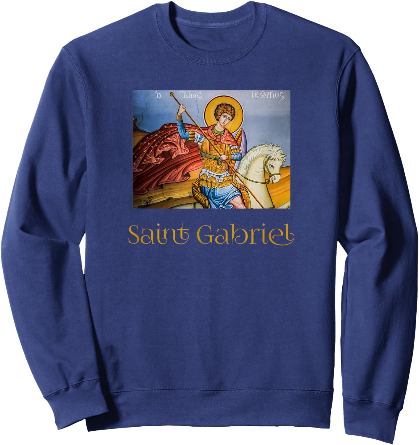 Gabriel the Archangel Saint Gabriel Sweatshirt - Sweatshirt | Navy