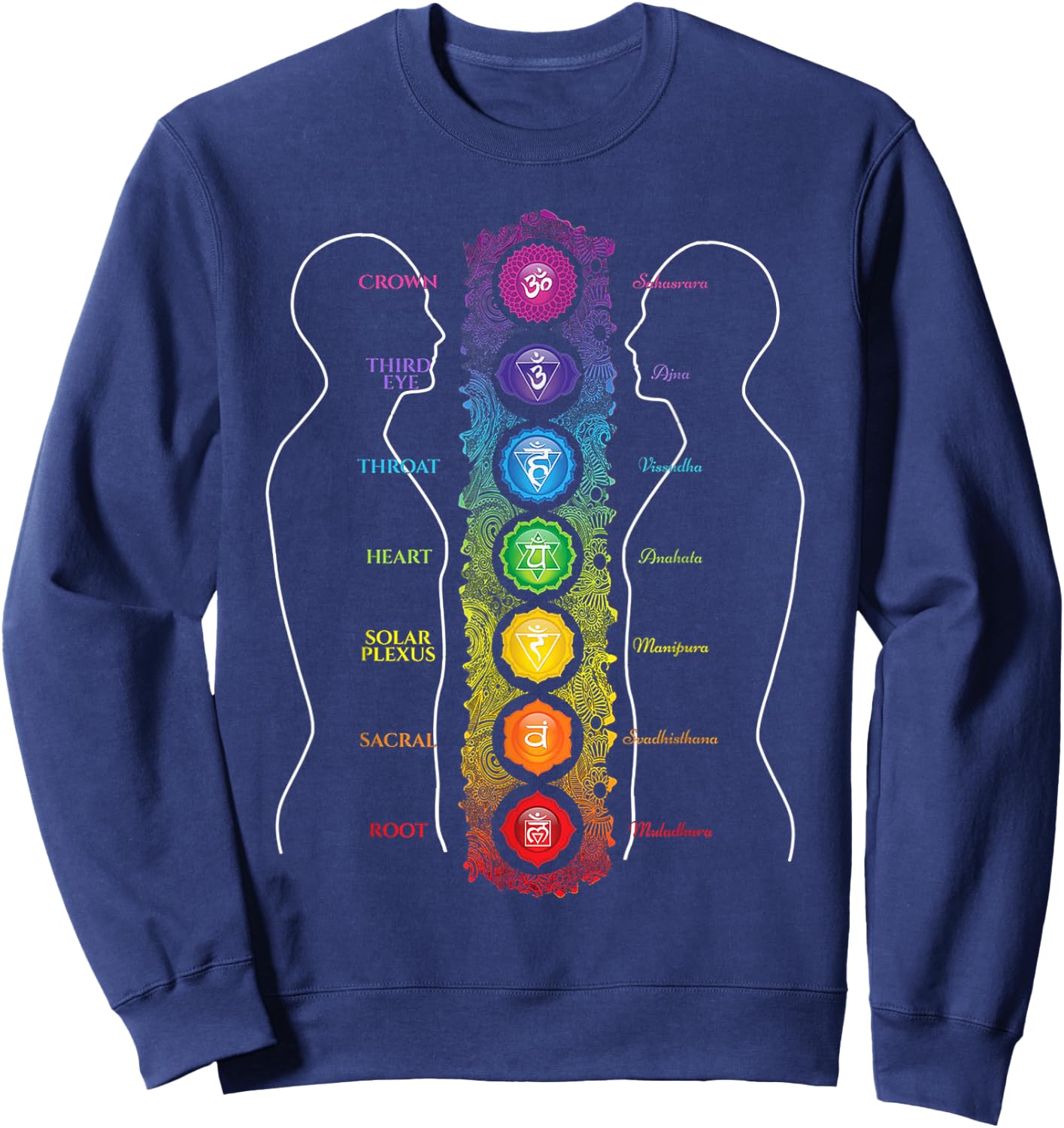 7 Seven Chakras Yoga Sweatshirt - Sweatshirt | Navy