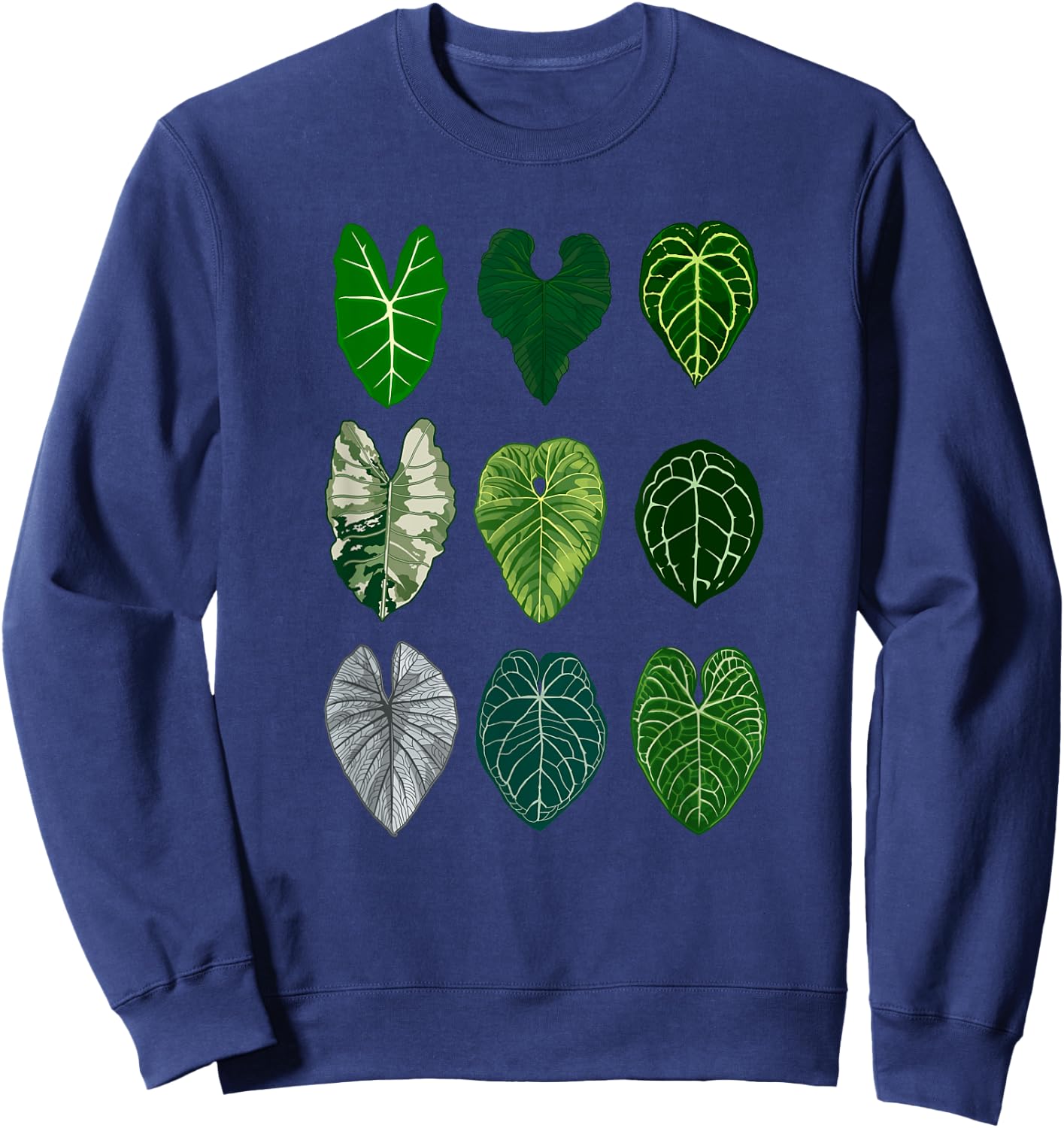 Botanist Garden Alocasia Anthurium Plant Collection leaves Sweatshirt - Sweatshirt | Navy
