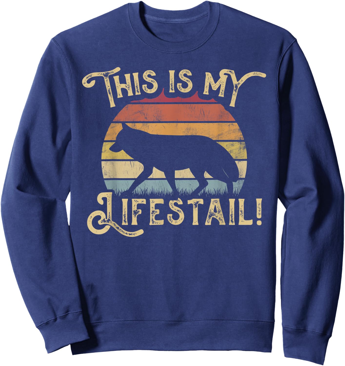 Fox Lover This is My Lifestyle Fox Puns Funny Foxes Sweatshirt - Sweatshirt | Navy
