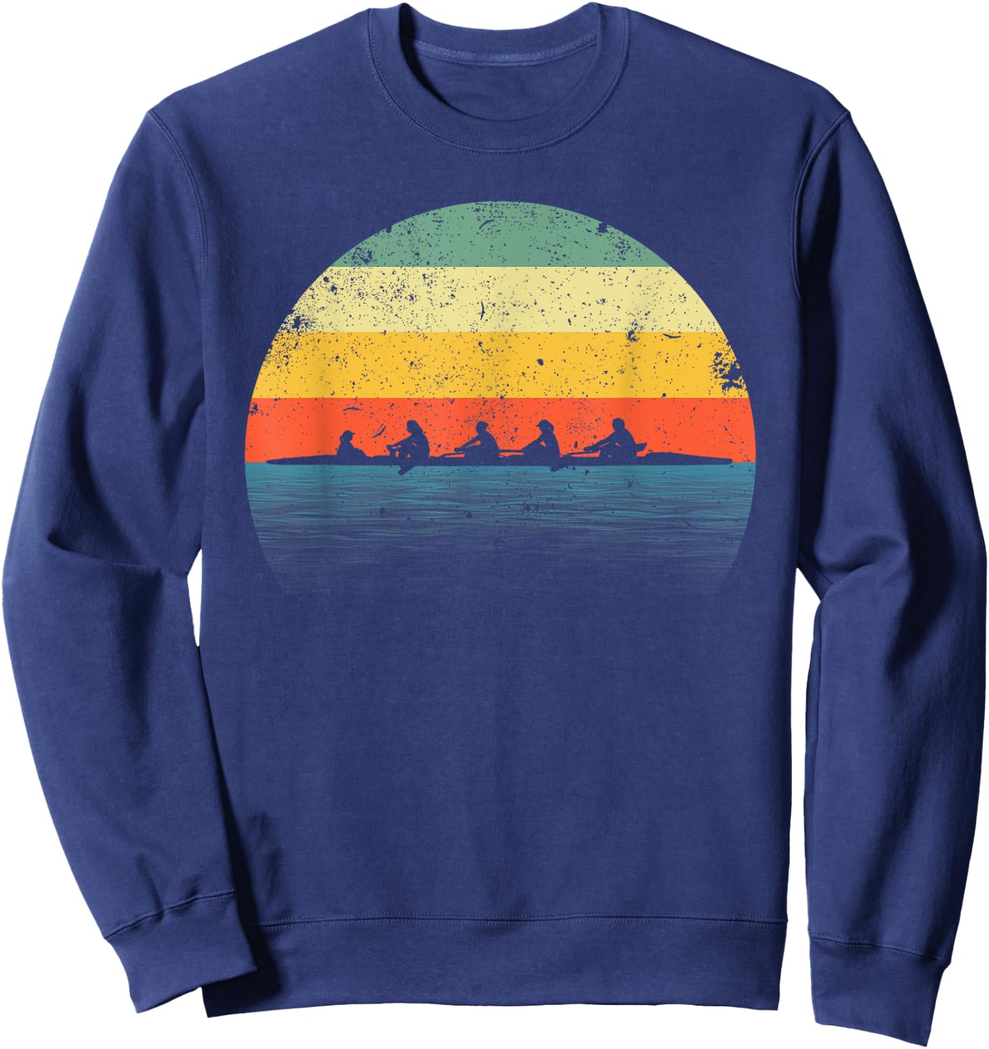 Rowing Art Women Row Team Crew Boat Rower Coxswain Sweatshirt - Sweatshirt | Navy