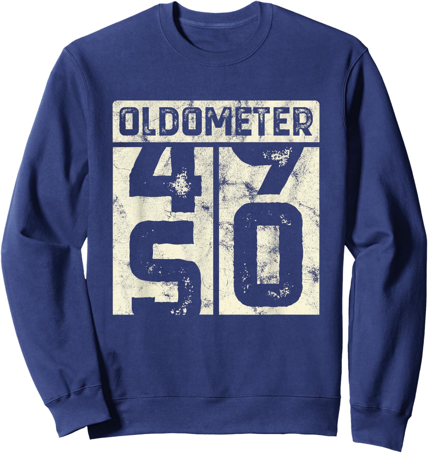 Oldometer 49-50 Funny 50 Years Old Birthday Men Women Gift Sweatshirt - Sweatshirt | Navy