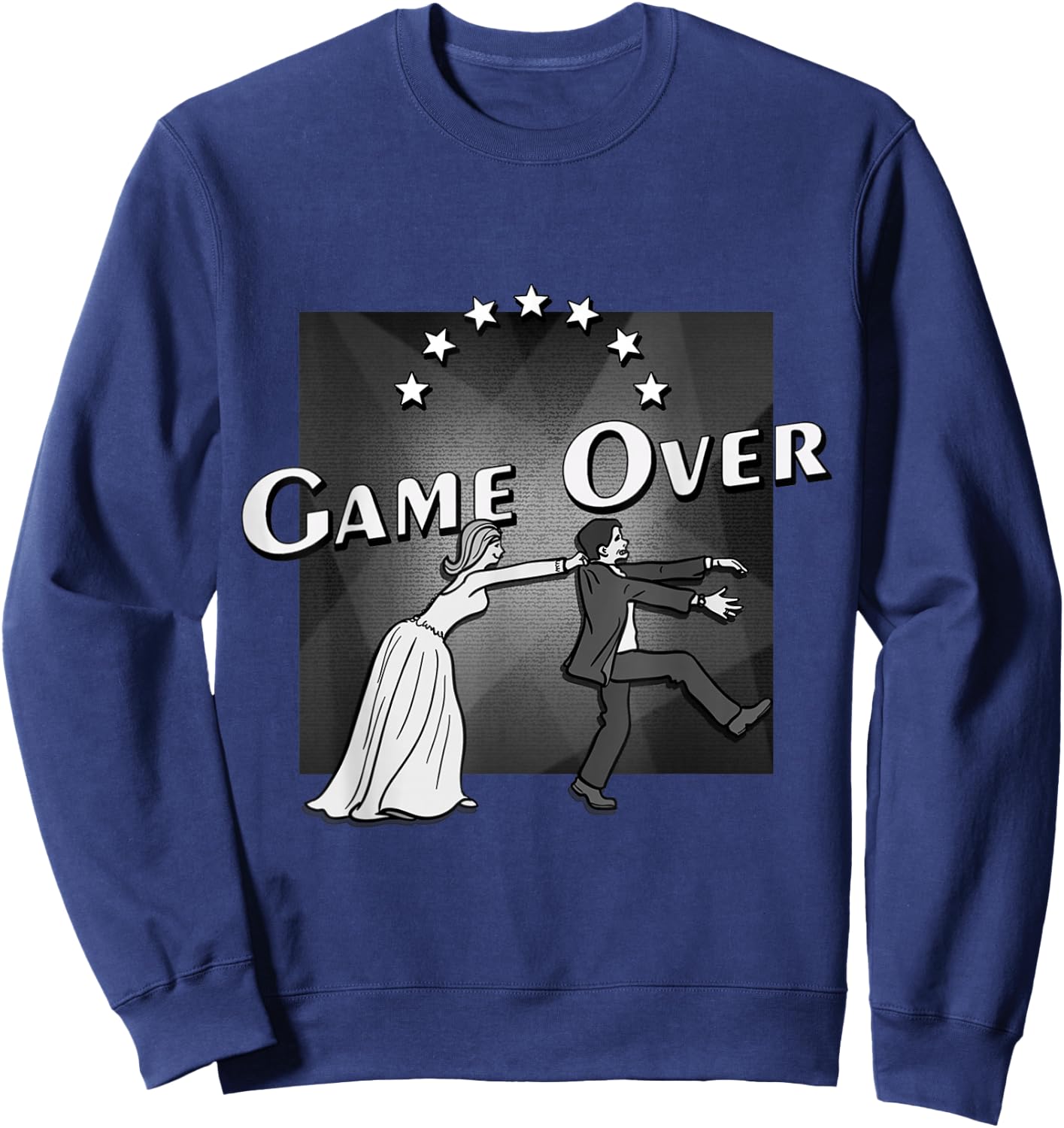 Game Over: Wedding. Funny Wedding Gift Sweatshirt - Sweatshirt | Navy