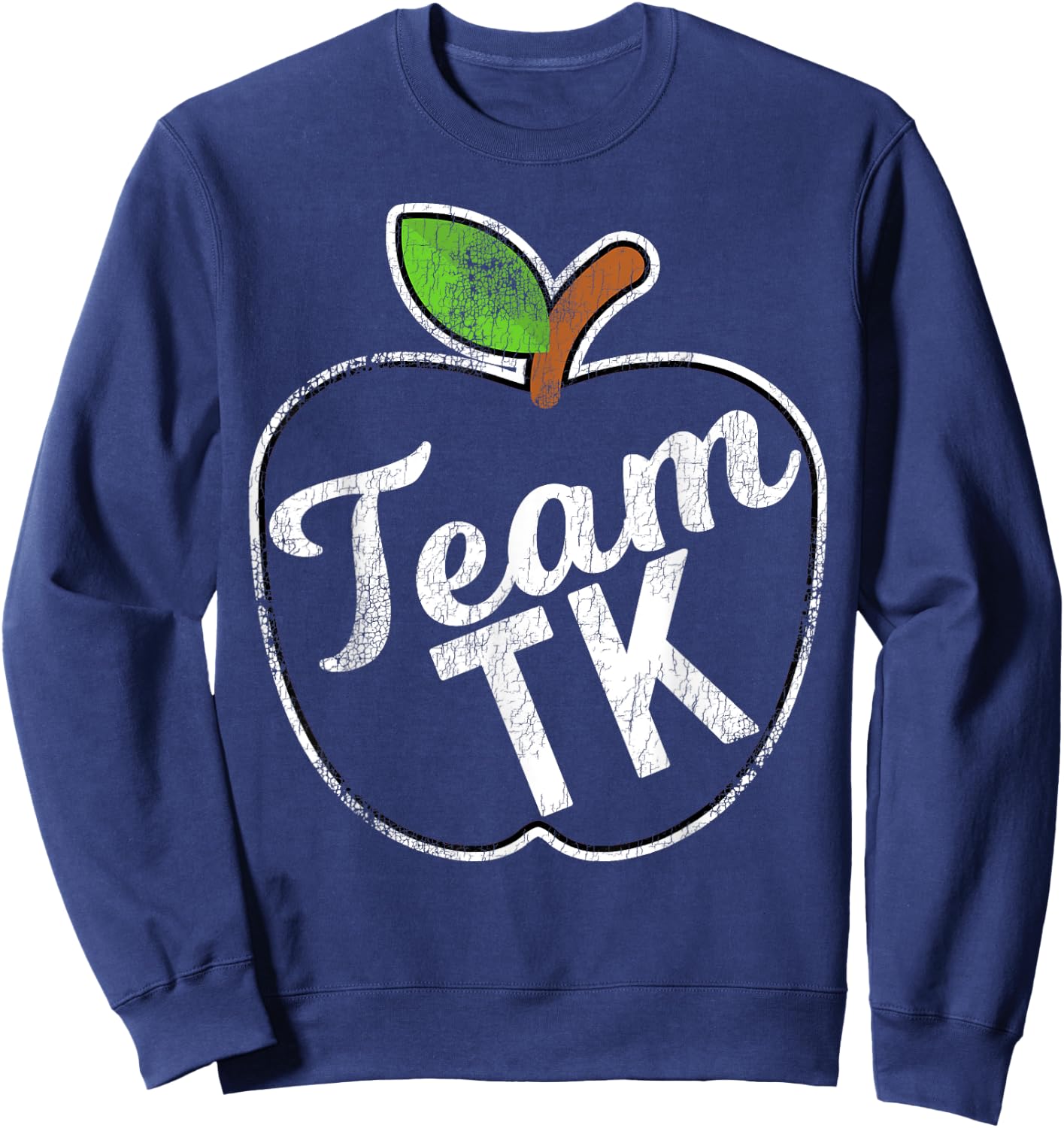 Team TK Transitional Kindergarten Apple Sweatshirt - Sweatshirt | Navy