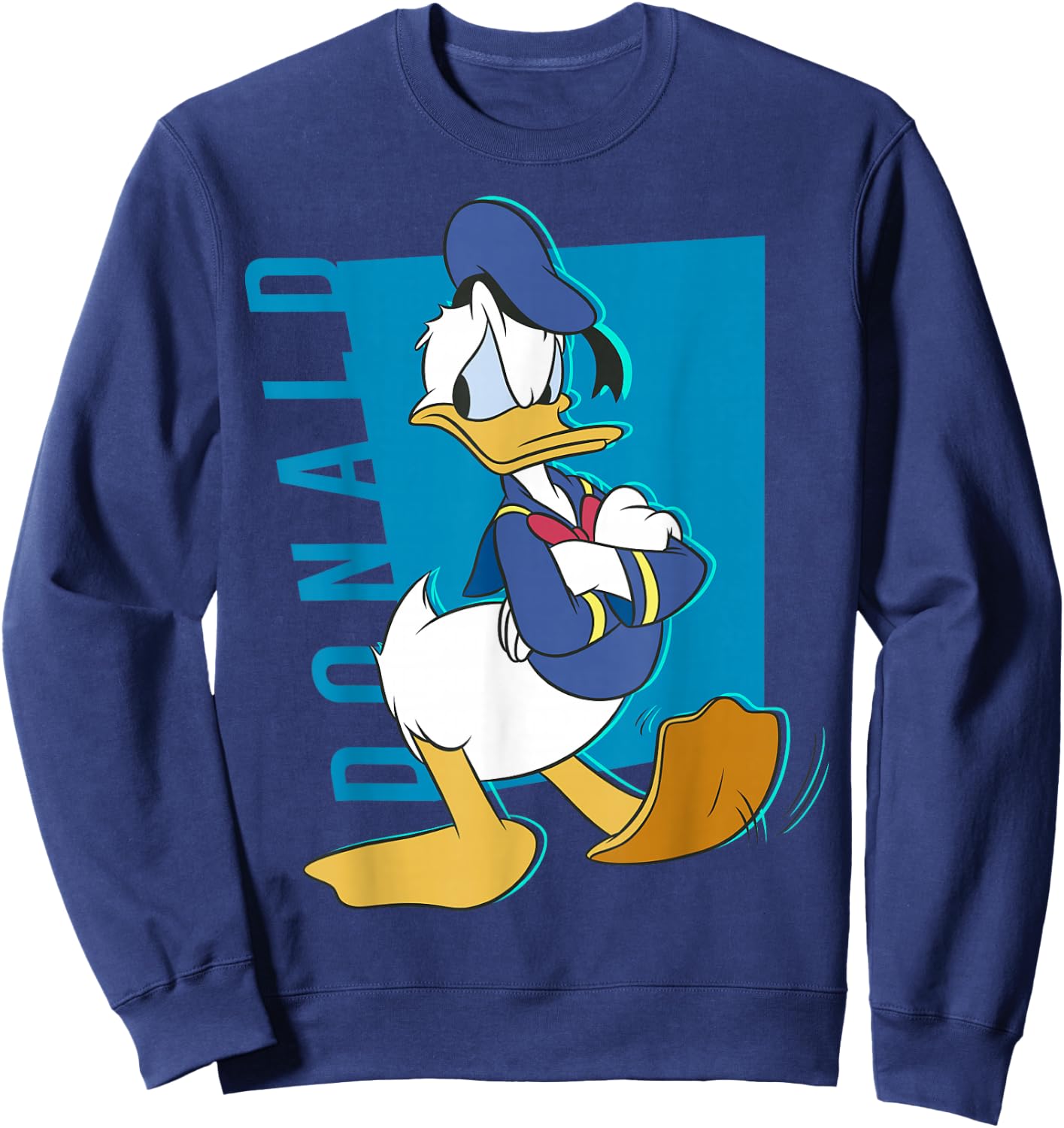 Disney Mickey and Friends Donald Duck Pop Art Portrait Sweatshirt - Sweatshirt | Navy