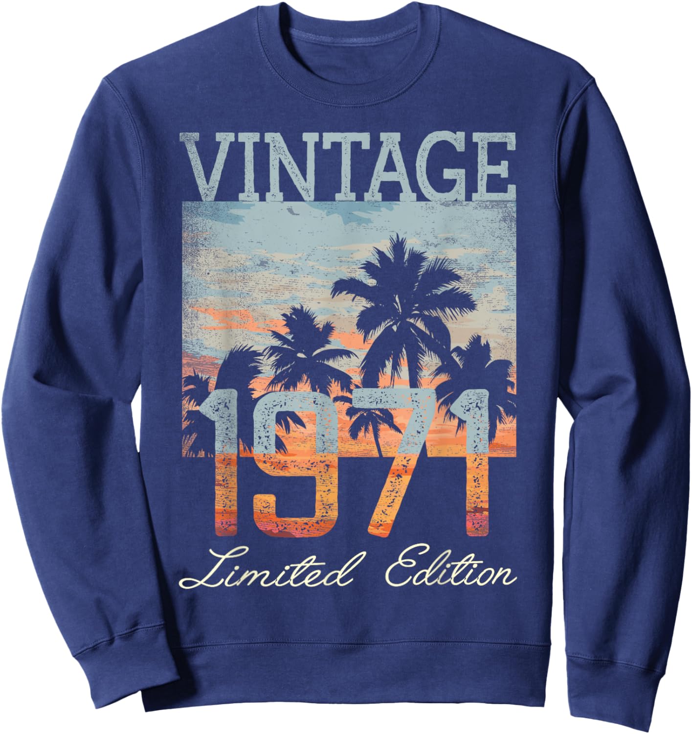 Vintage 1971 Limited Edition 54th Birthday 54 Year Old Gifts Sweatshirt - Sweatshirt | Navy