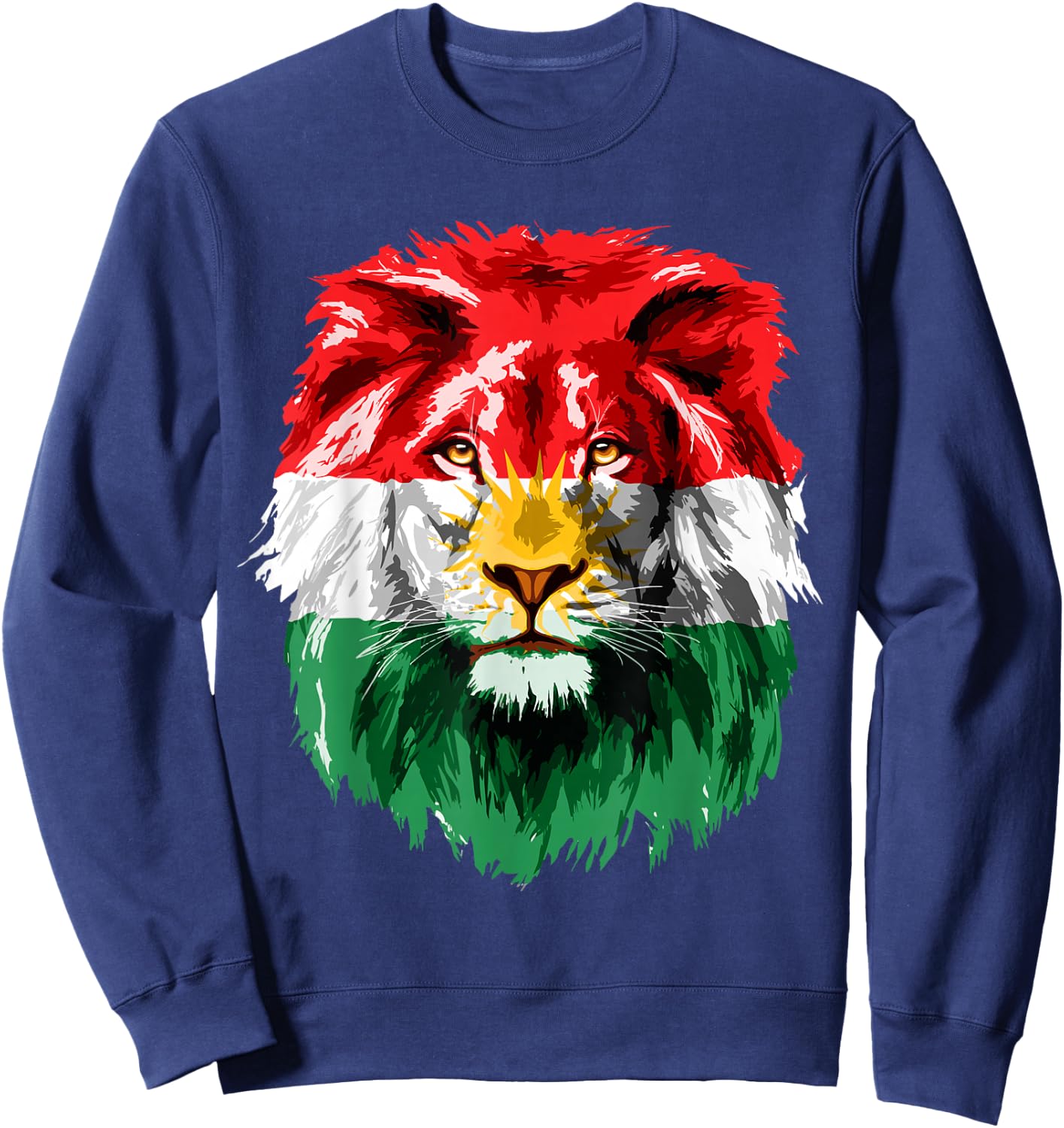 Kurdistan Flag Kurdish Kurds Lion Kurd Flag Sweatshirt - Sweatshirt | Navy