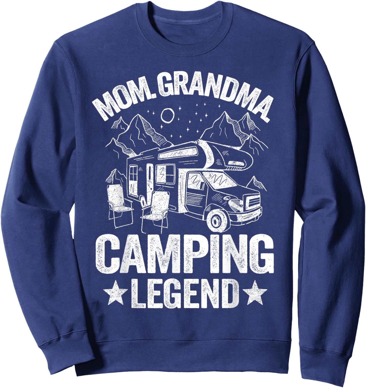 Mom Grandma Camping Legend RV Camper Outdoor Women Camping Sweatshirt - Sweatshirt | Navy