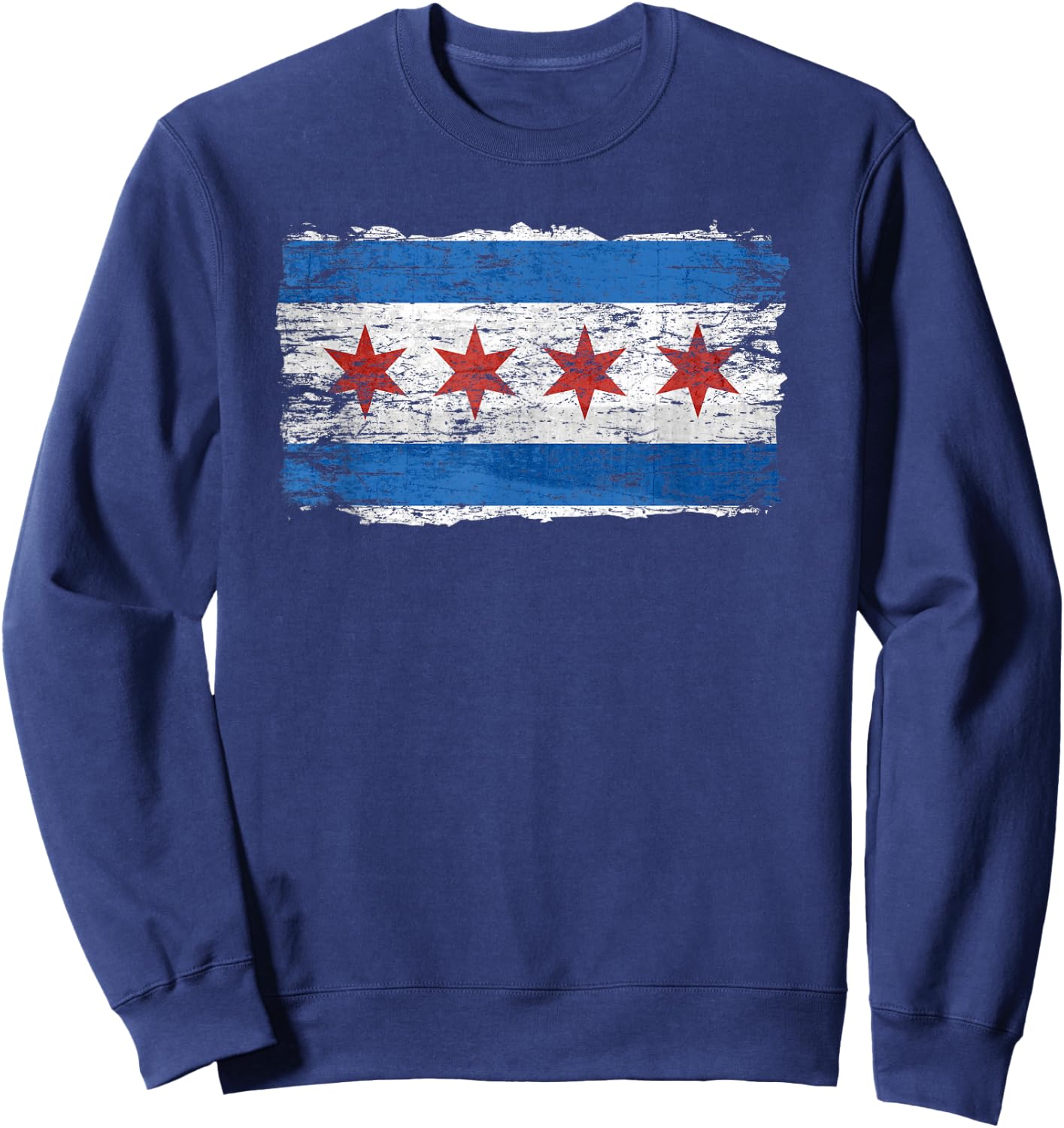 Chicago Flag Proud Citizen Traveler Fan Sweatshirt - Sweatshirt | Navy