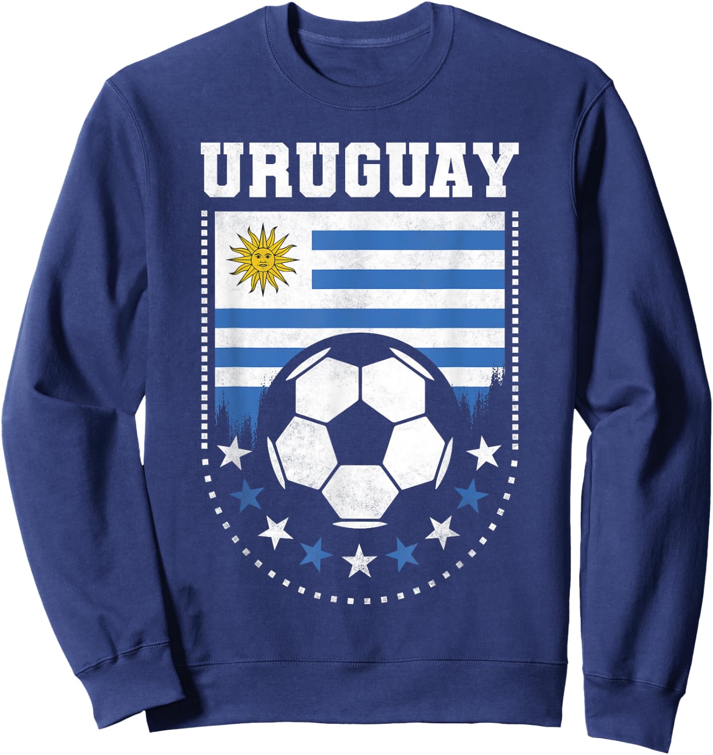Uruguay Flag Soccer Fan Sweatshirt - Sweatshirt | Navy