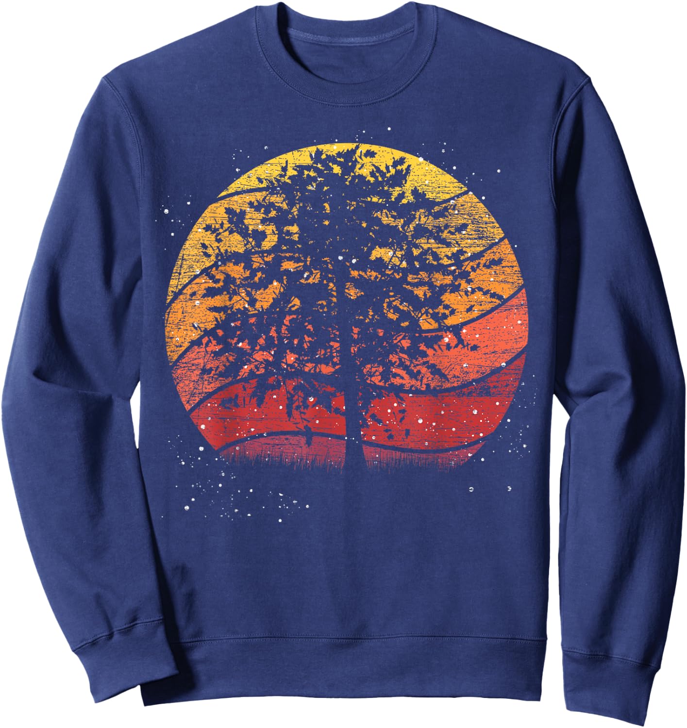 Retro Tree Forest Sweatshirt - Sweatshirt | Navy