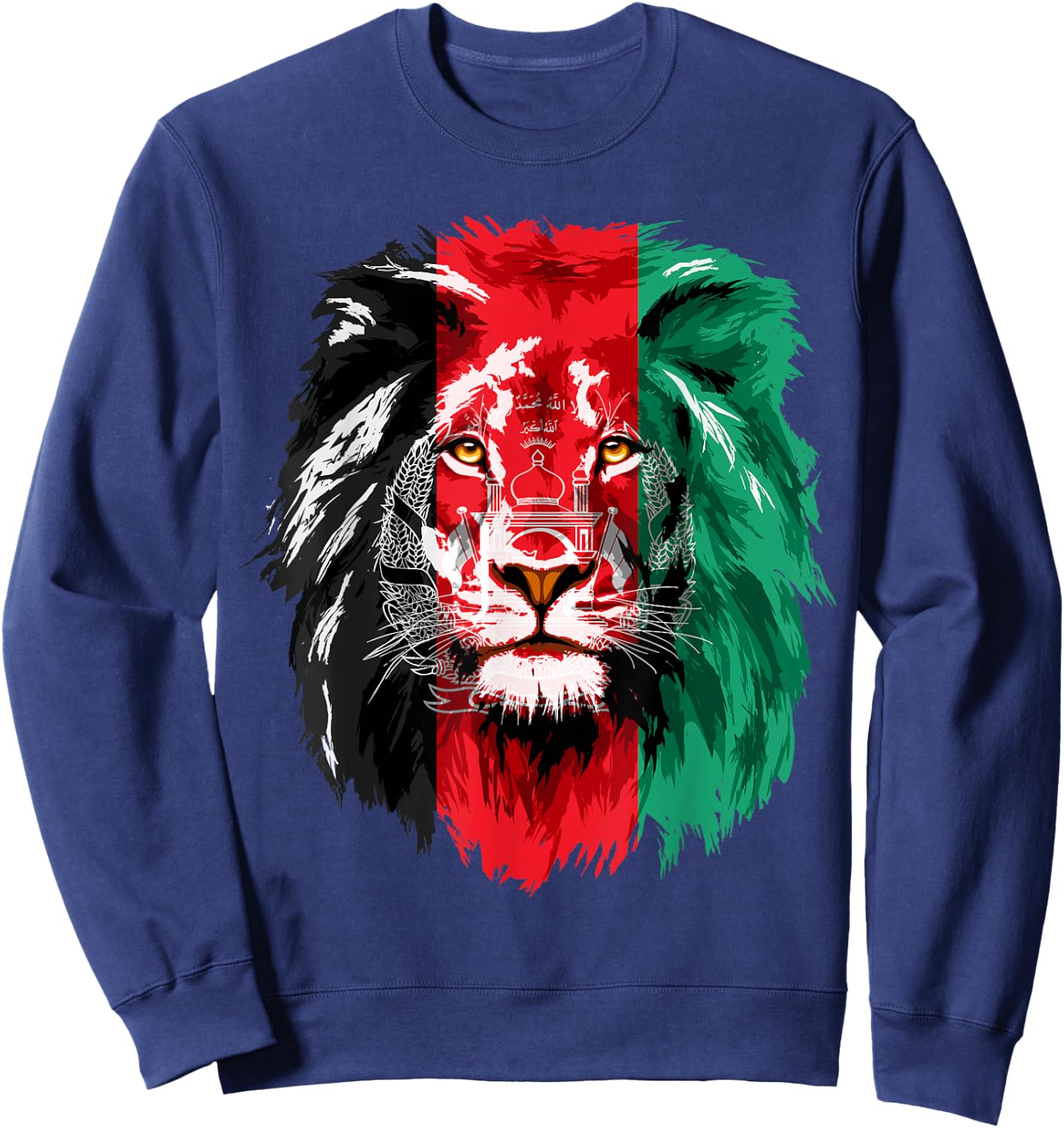 Afghanistan Flag Lion Free Afghanistan Sweatshirt - Sweatshirt | Navy