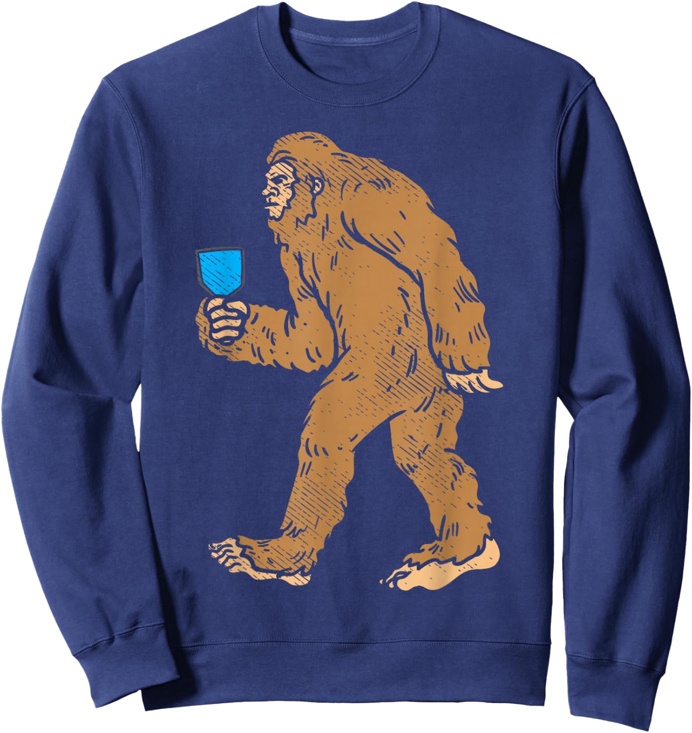 Bigfoot Sasquatch Pickleball Paddle Pickle Ball Player Gift Sweatshirt - Sweatshirt | Navy