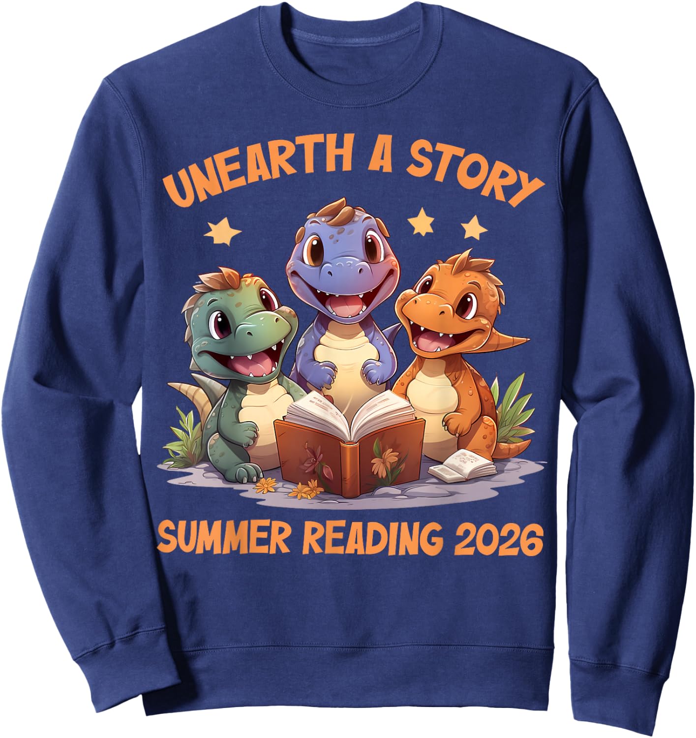 Unearth a Story Summer Reading 2026 Men Women Kids Sweatshirt - Sweatshirt | Navy