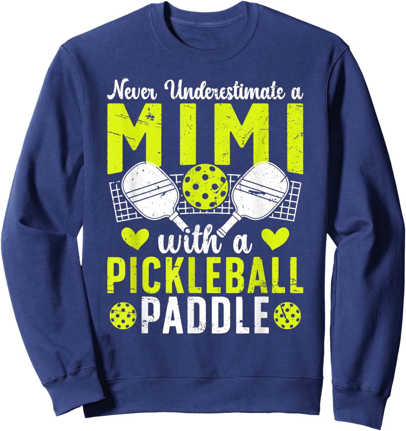 Proud Pickleball Mimi Grandma Mimi Pickleball Player Mimi Sweatshirt - Sweatshirt | Navy