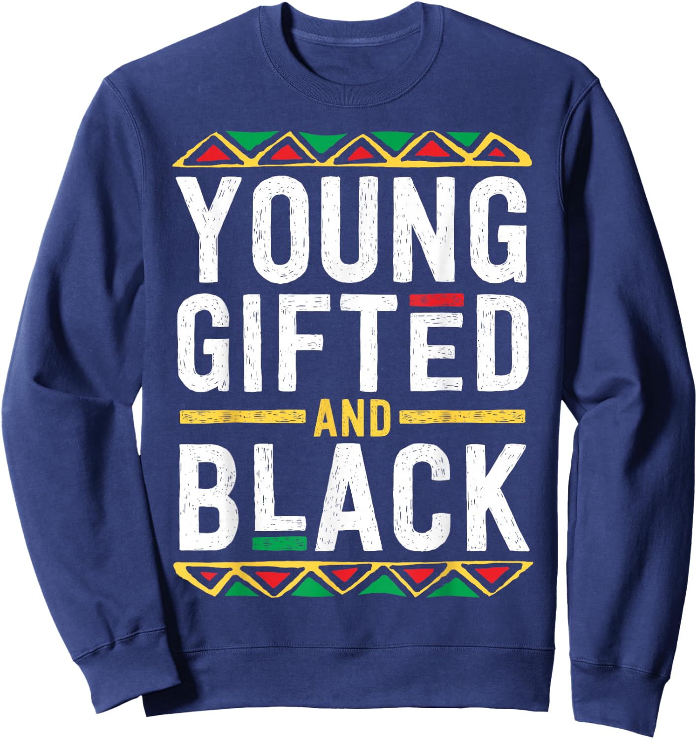 Young Gifted And Black T Shirt Boys African Tribal Sweatshirt - Sweatshirt | Navy