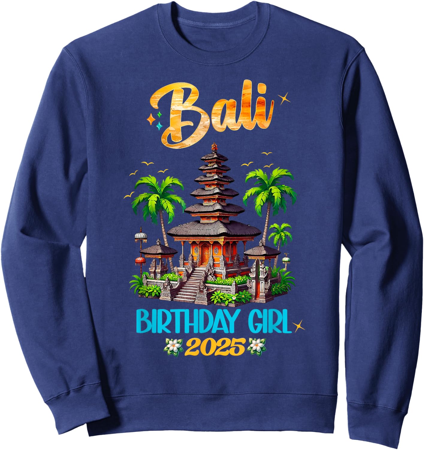 Bali Indonesia Straight Trippin Vacation Girls Trip 2025 Sweatshirt - Sweatshirt | Navy
