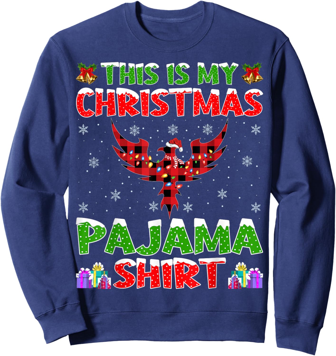 Phoenix Lover Xmas Gift Matching Phoenix Bird Christmas Sweatshirt - Sweatshirt | Navy