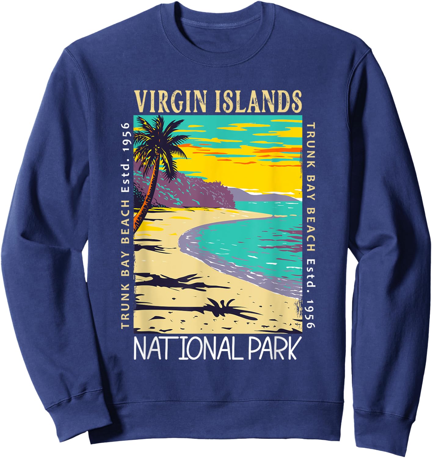 Virgin Islands National Park Distressed Vintage Sweatshirt - Sweatshirt | Navy