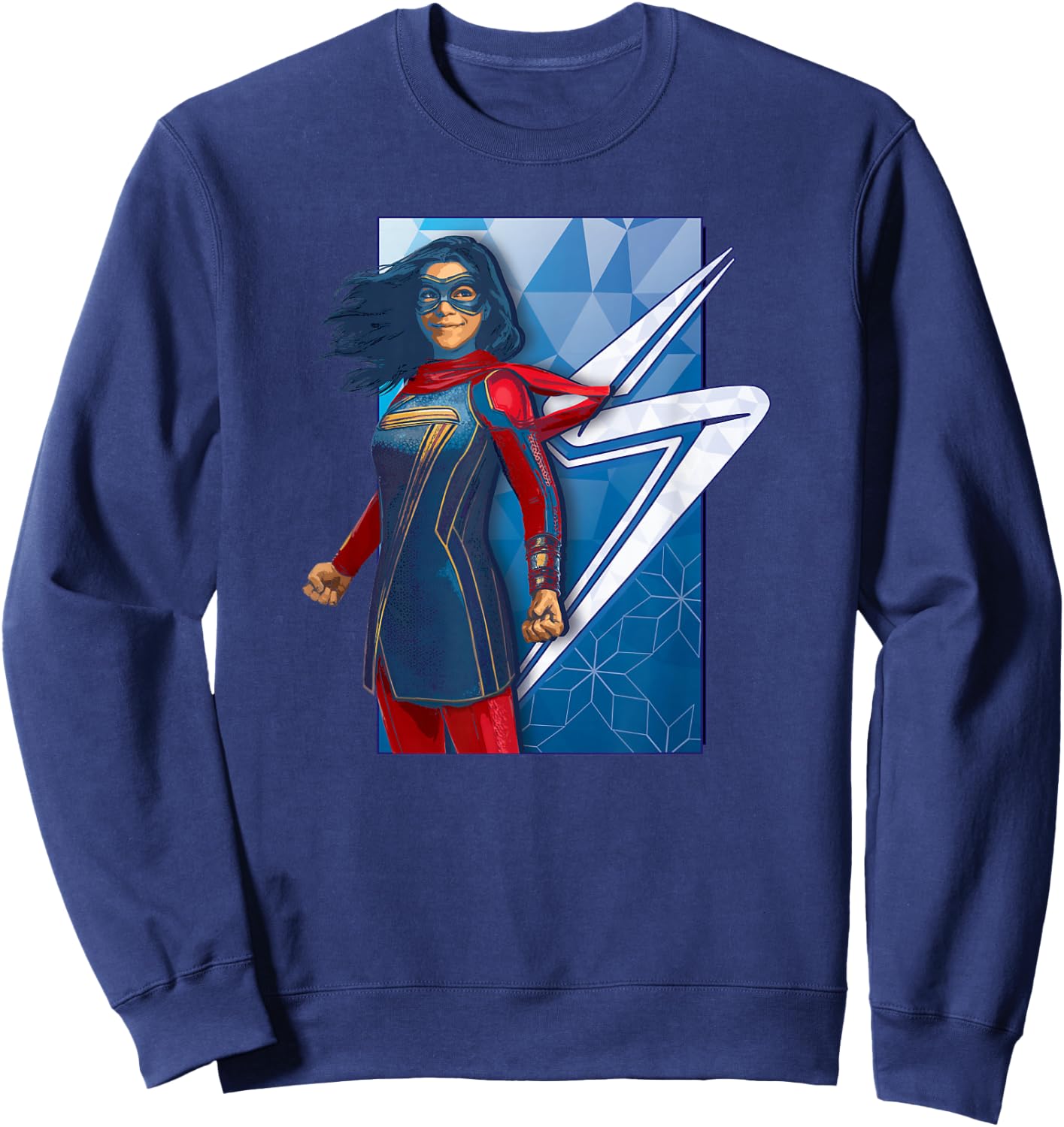 Marvel Ms. Marvel Kamala Hero Poster Sweatshirt - Sweatshirt | Navy