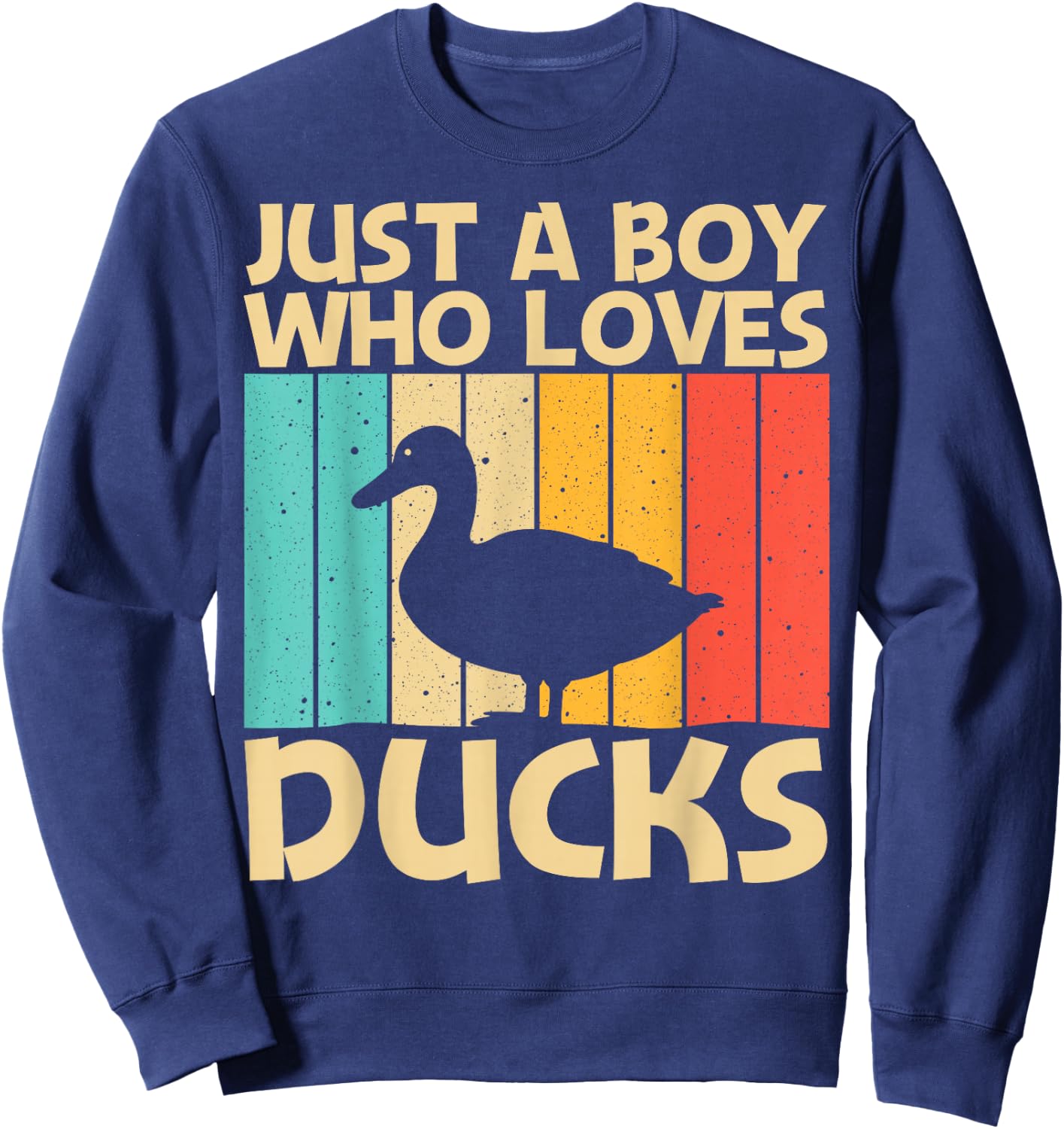 Funny Duck Design For Boys Kids Duck Farmer Hunting Lovers Sweatshirt - Sweatshirt | Navy