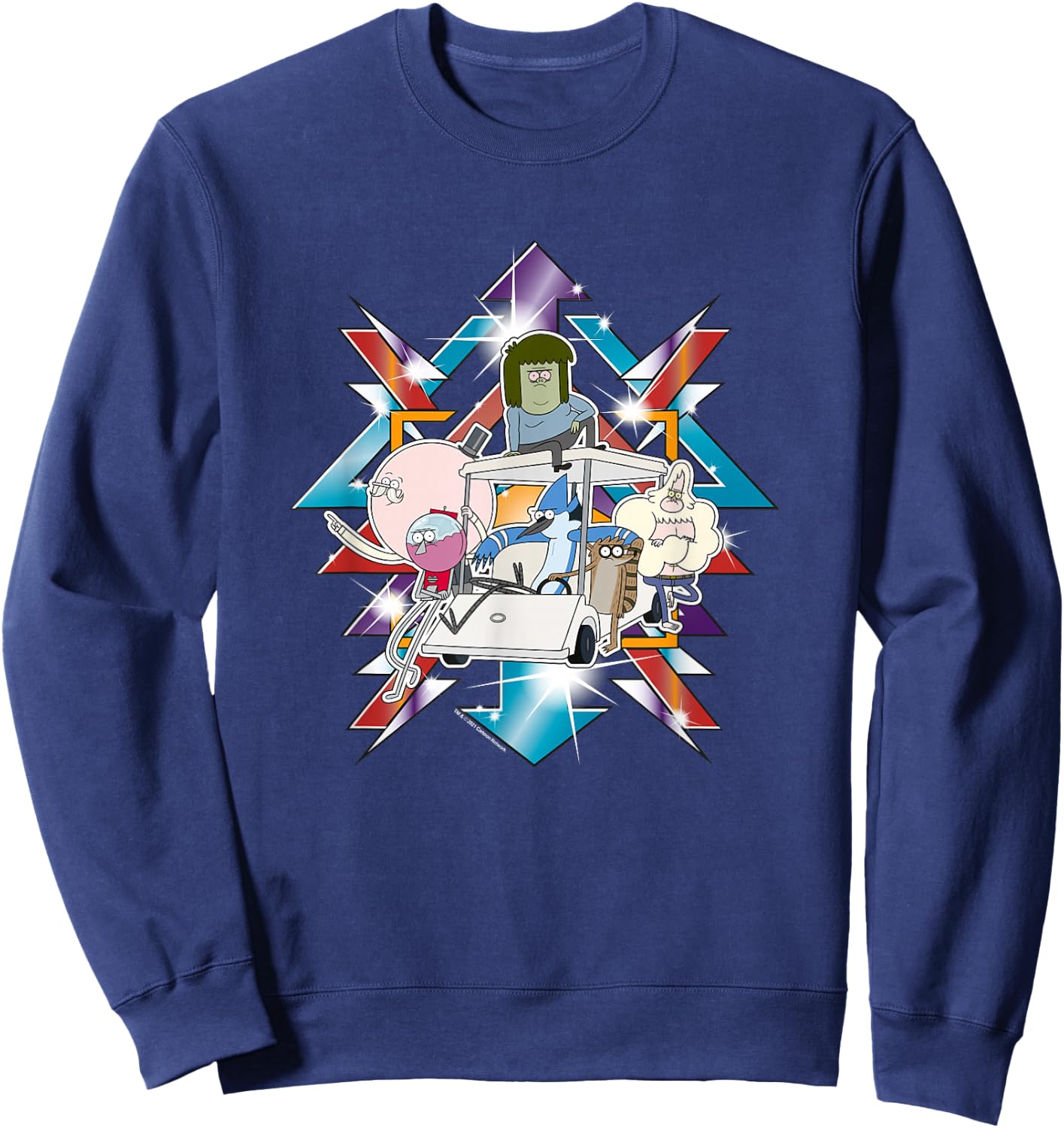 Regular Show Metallic Group Art Sweatshirt - Sweatshirt | Navy