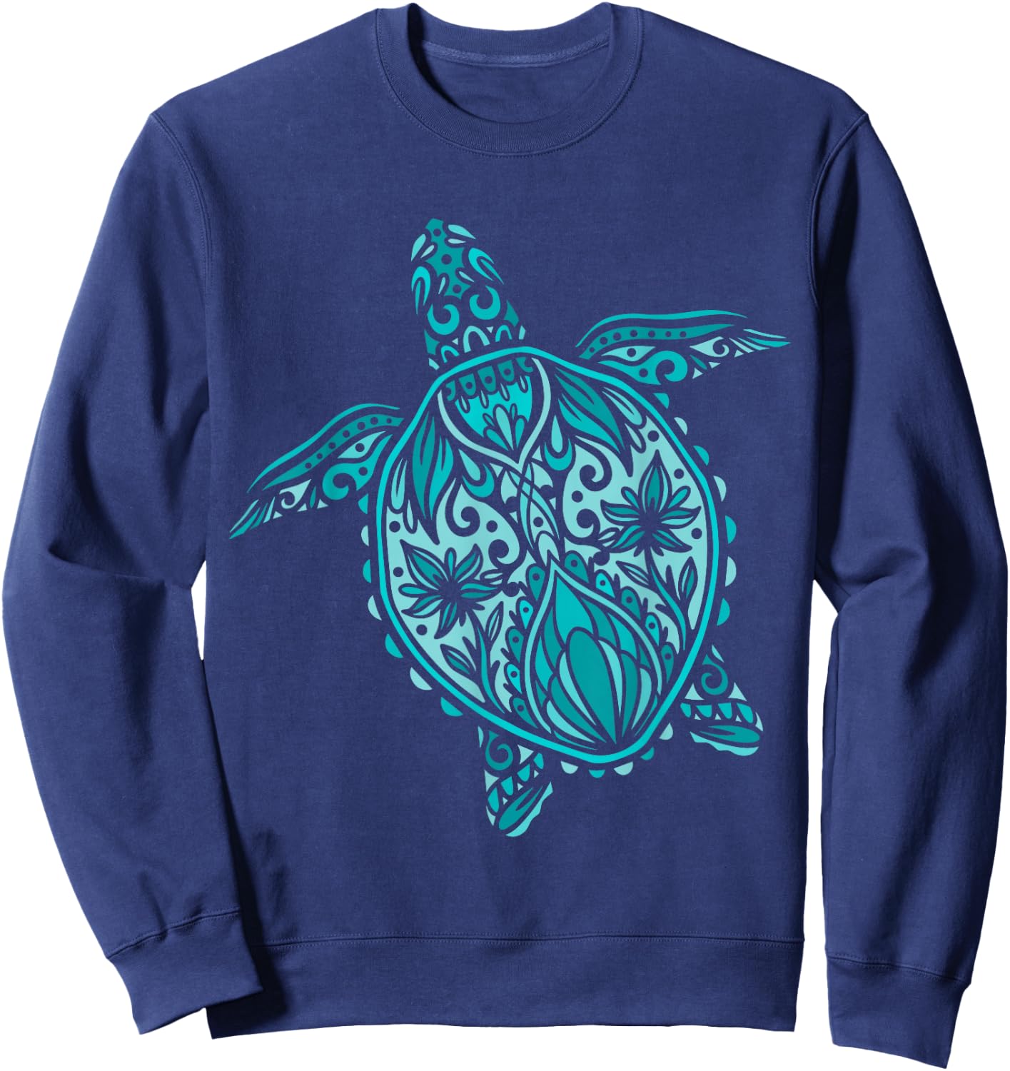 Mandala Design | Sea Turtle Sweatshirt - Sweatshirt | Navy